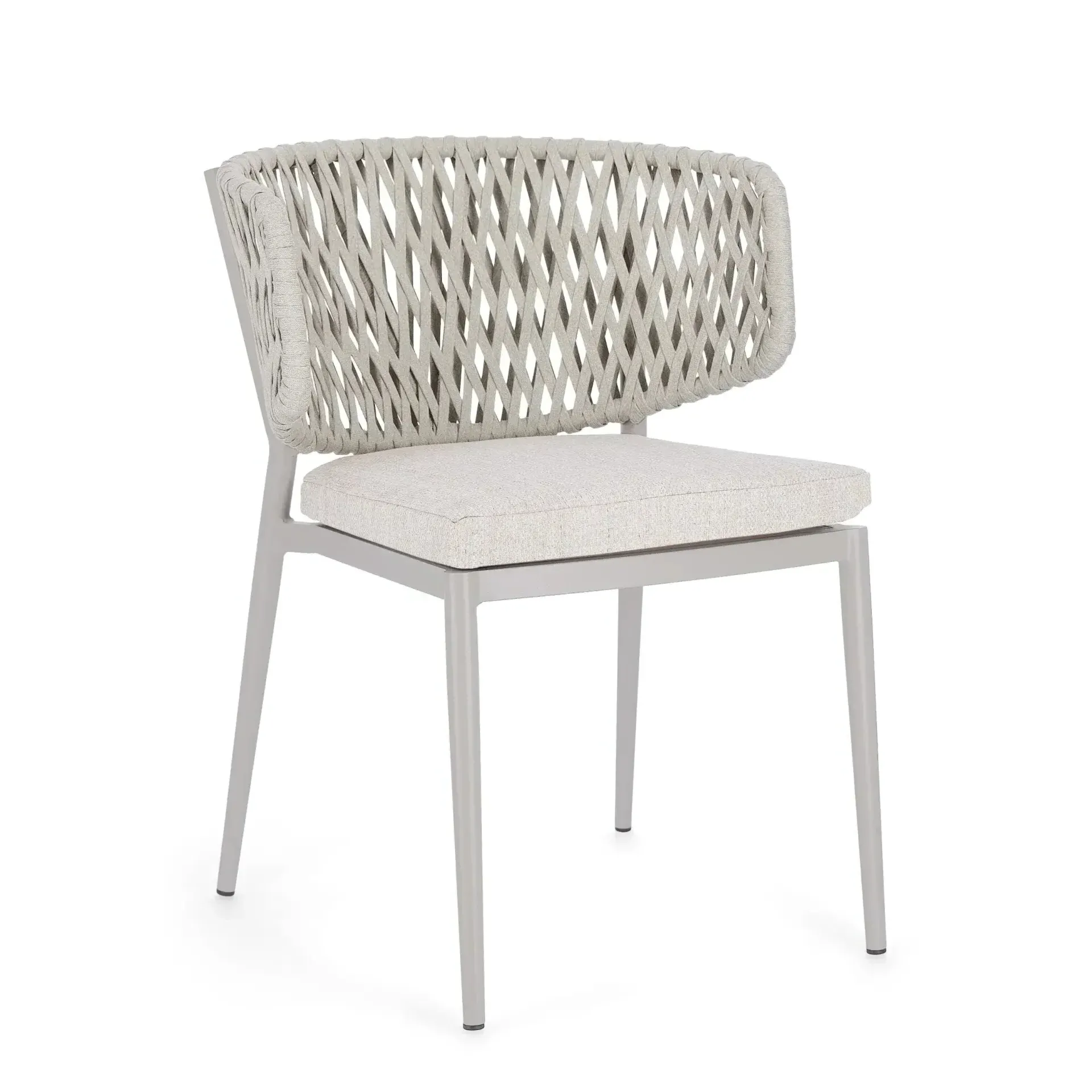 Krzesło ogrodowe Soleia Bolzano szare aluminiowe