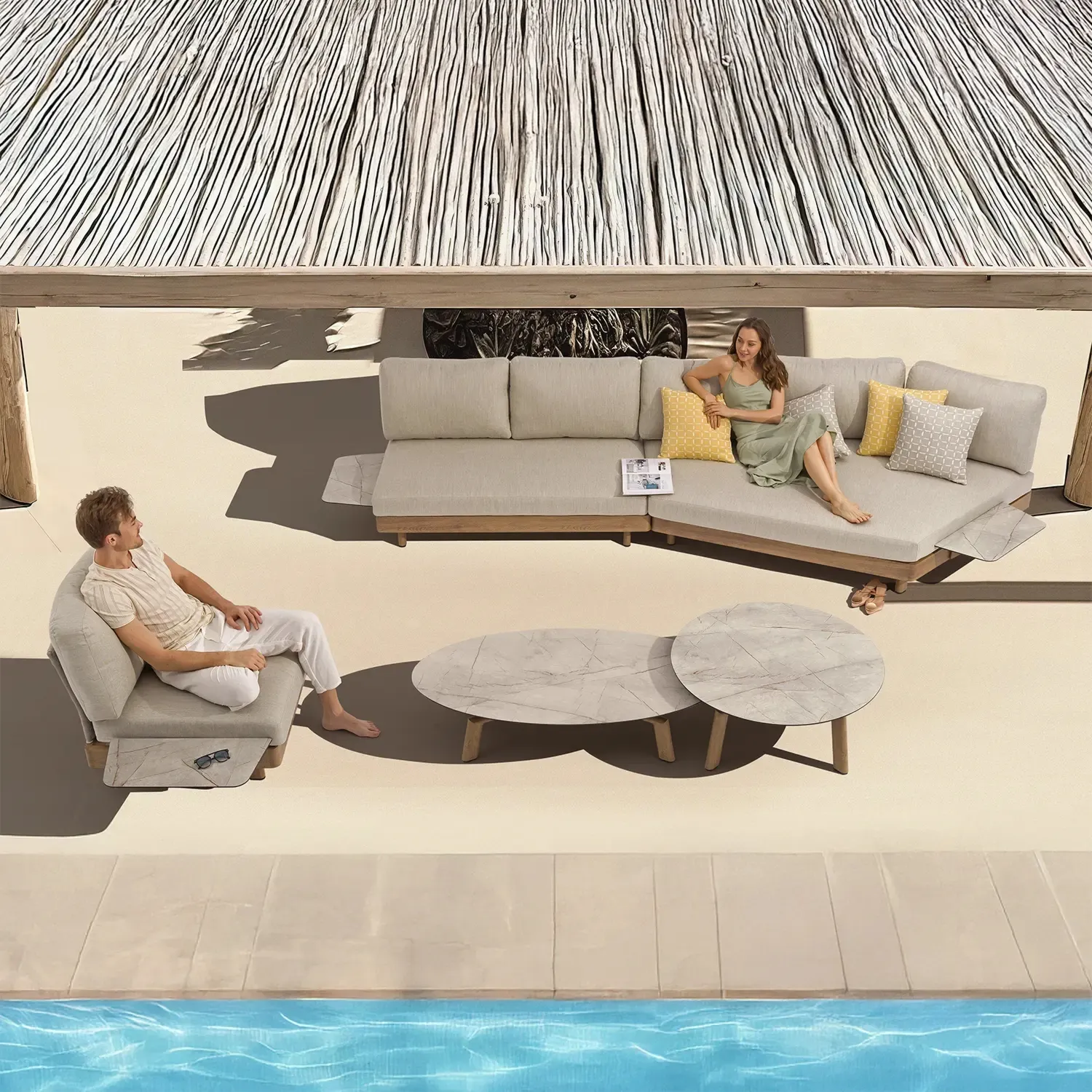 Zestaw mebli ogrodowych Lounge I Couture Jardin aluminium