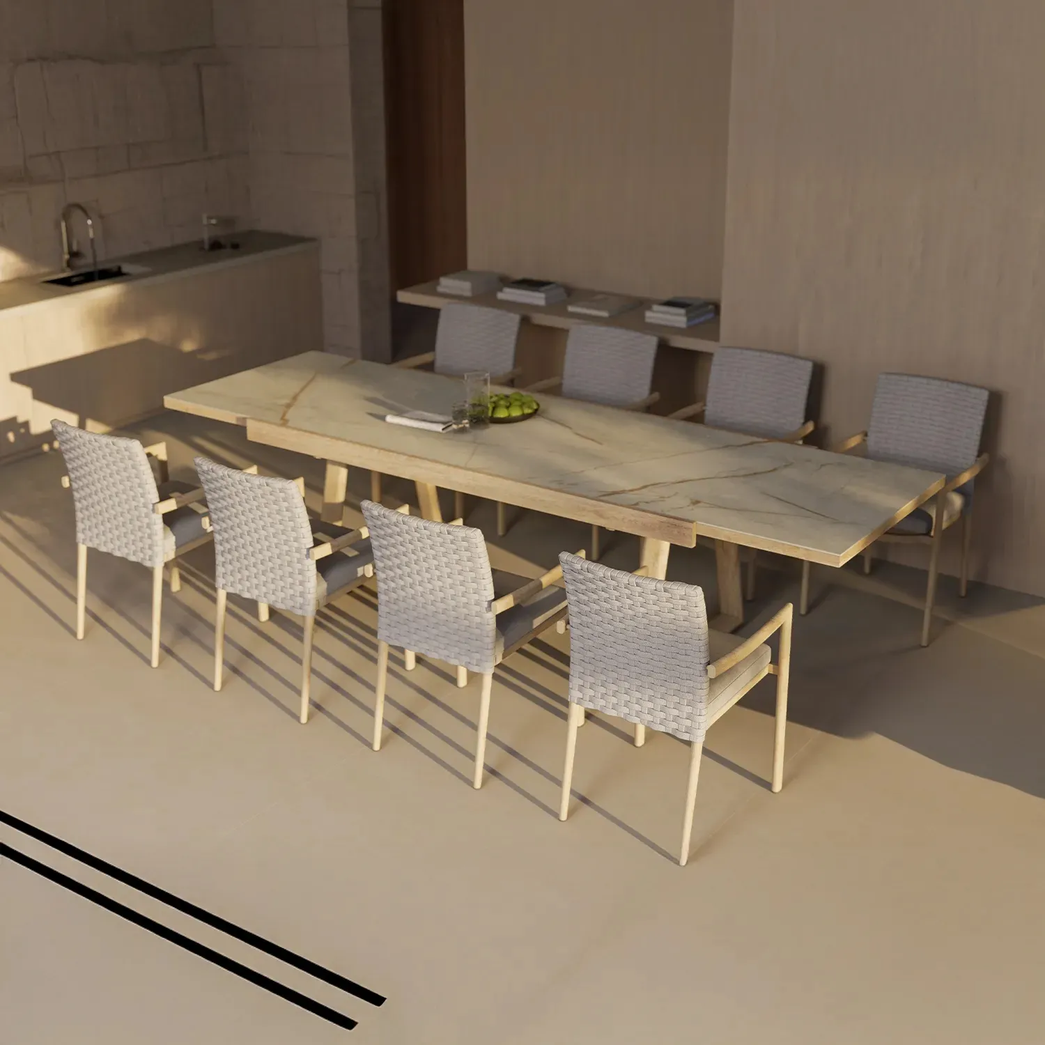 Stół ogrodowy LOUNGE/CLUB 200-300x96x76 Couture Jardin aluminium