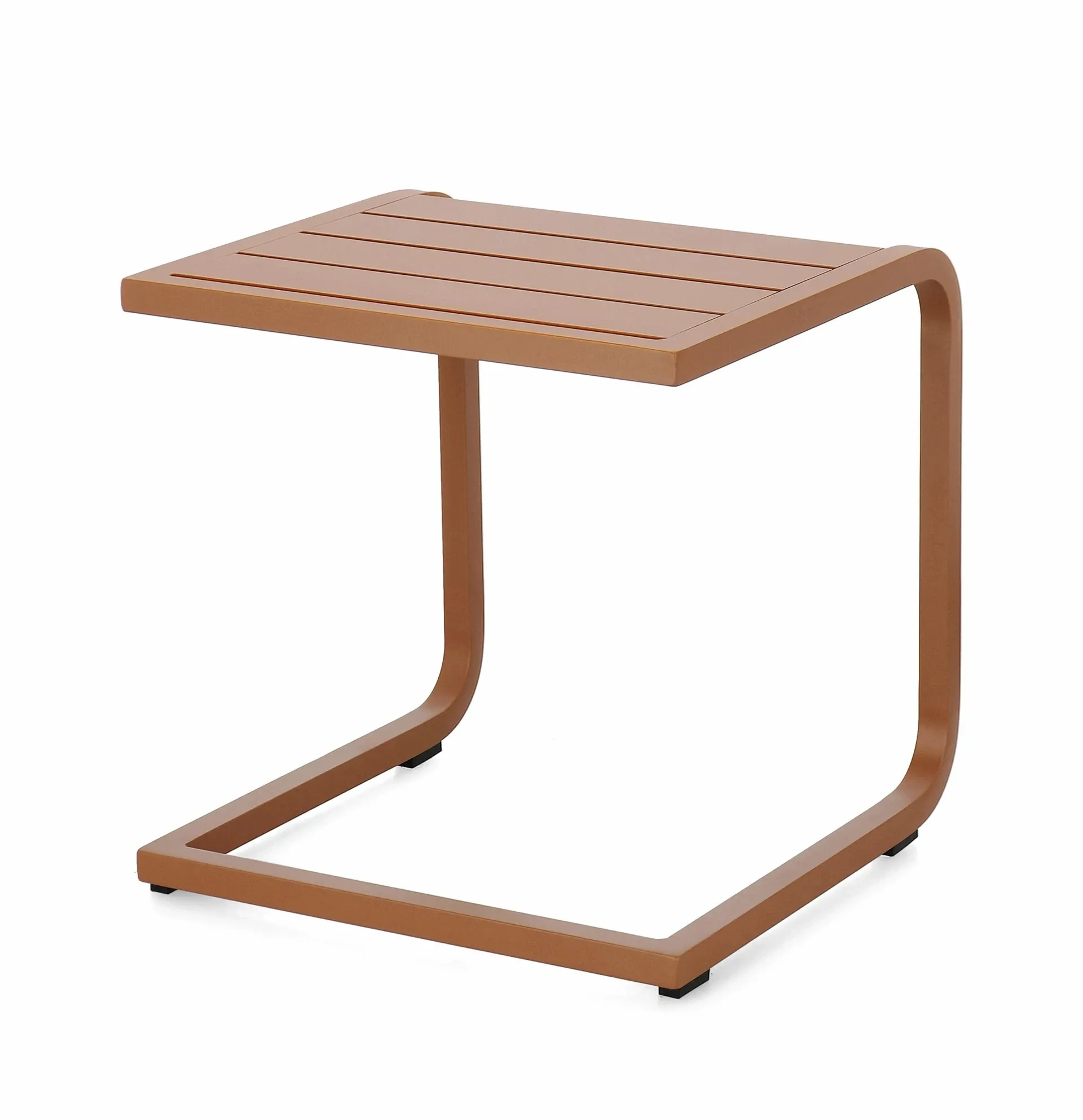 Stolik kawowy ogrodowy Taylor pecan Bizzotto 40x40 brązowy aluminium