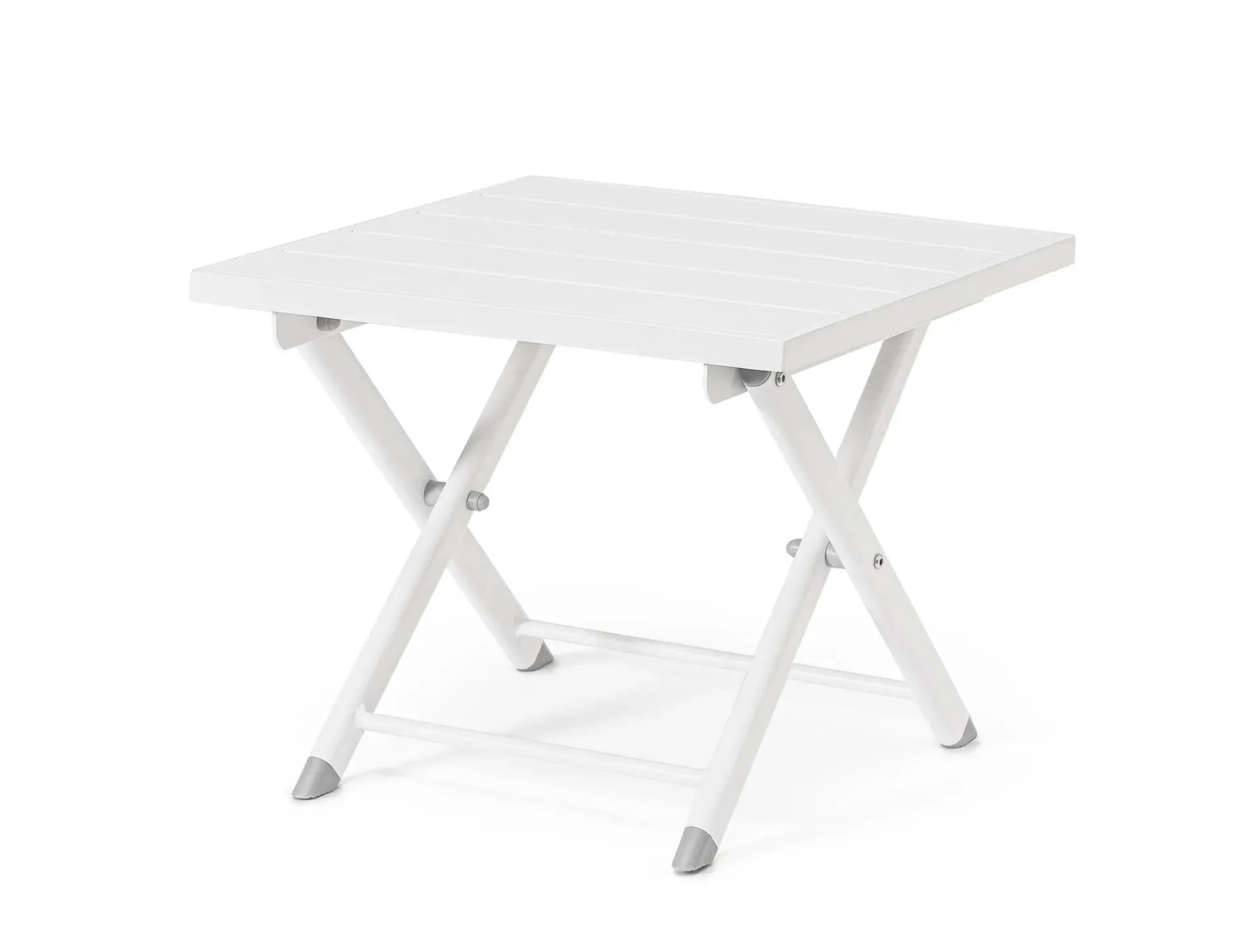 Stolik kawowy składany Taylor Bizzotto 44x43 biały aluminium