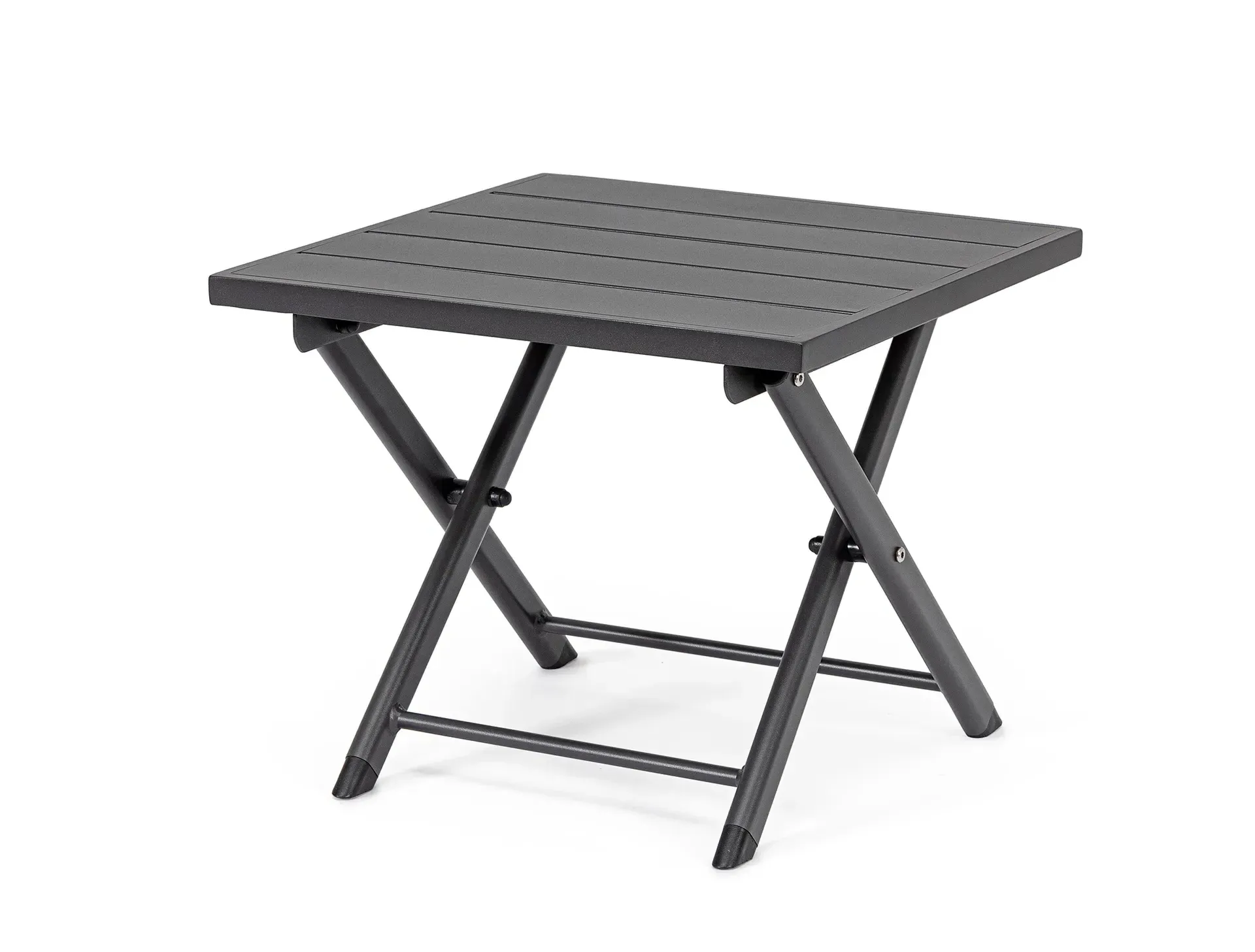 Stolik kawowy składany Taylor Bizzotto 44x43 grafitowy aluminium