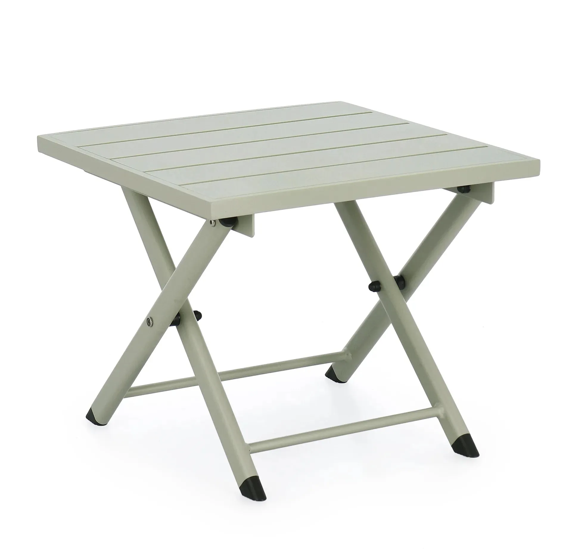 Stolik kawowy składany Tyrian Bolzano 44x43 oliwkowy aluminium