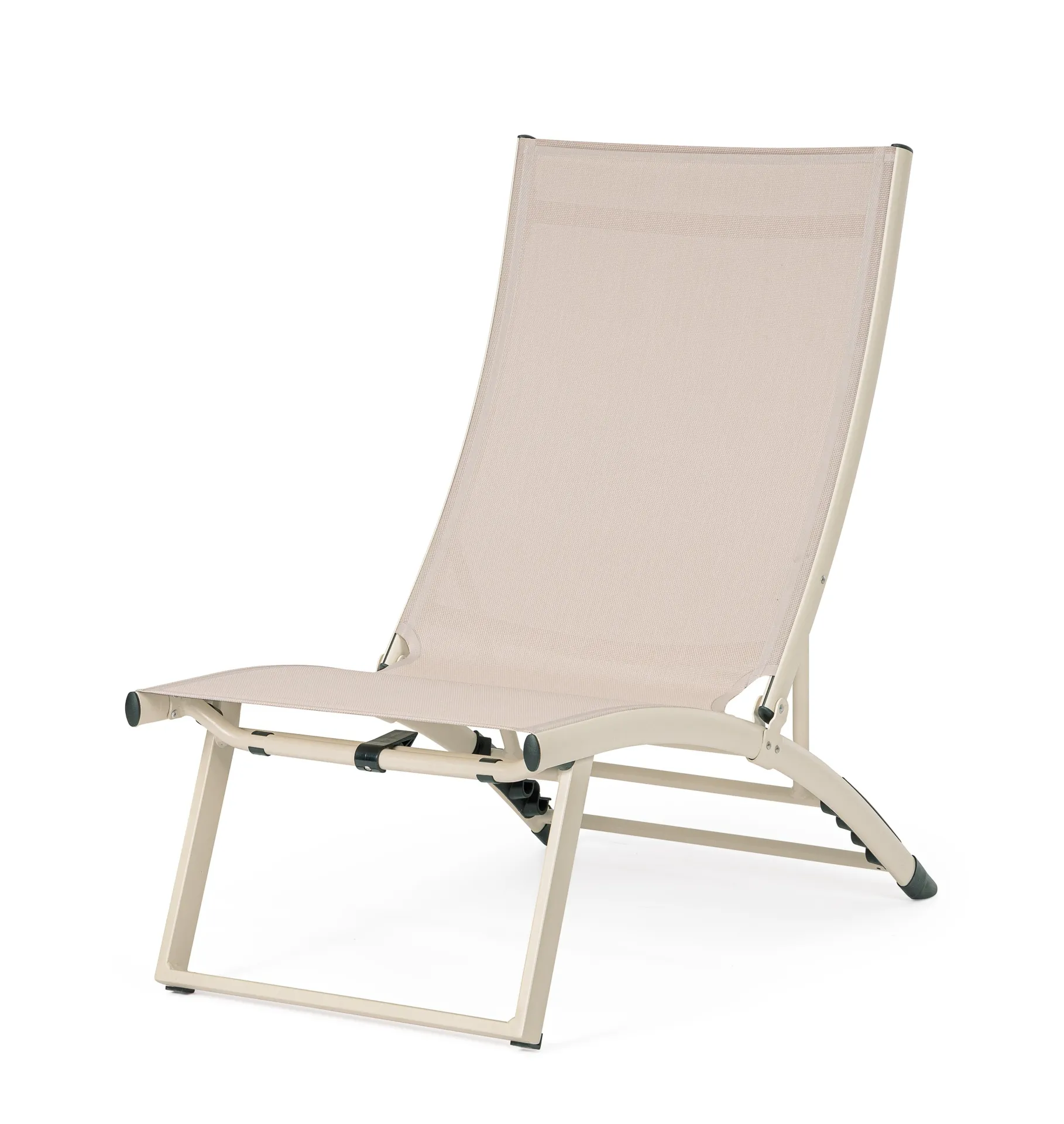 Fotel wypoczynkowy rozkładany Taylor whisper 53x167 Bizzotto beżowy aluminium