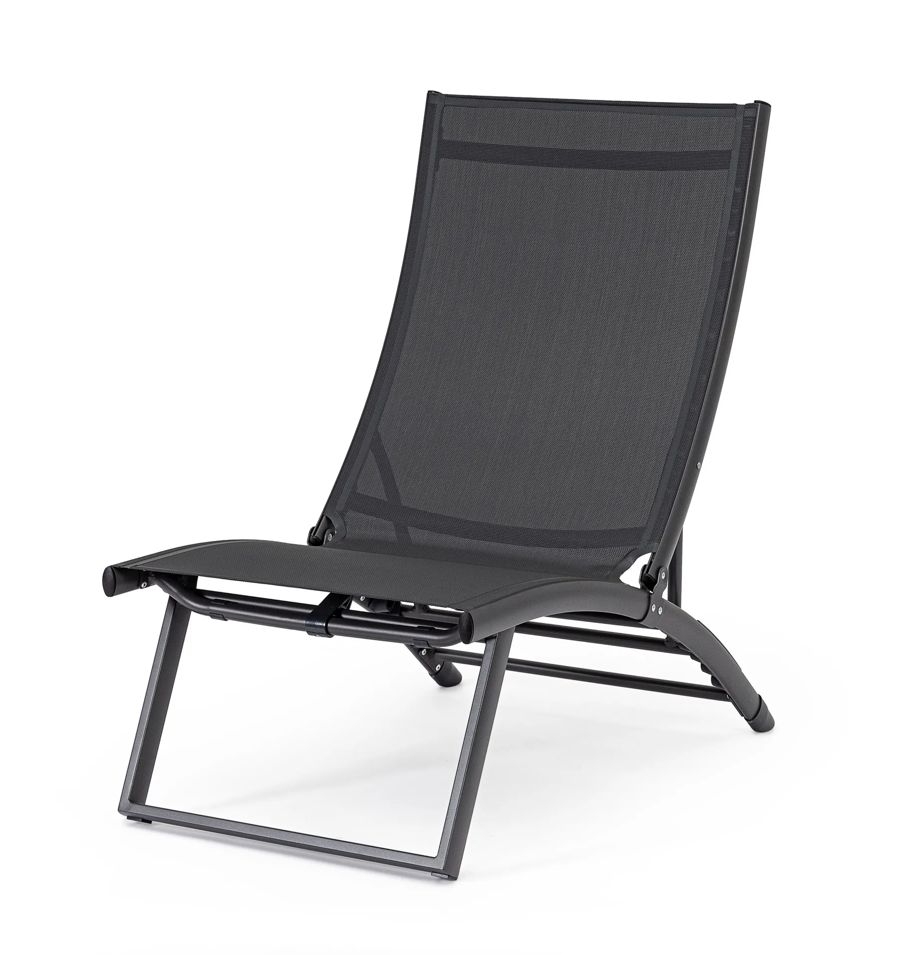 Fotel wypoczynkowy rozkładany Taylor 53x167 Bizzotto grafitowy aluminium