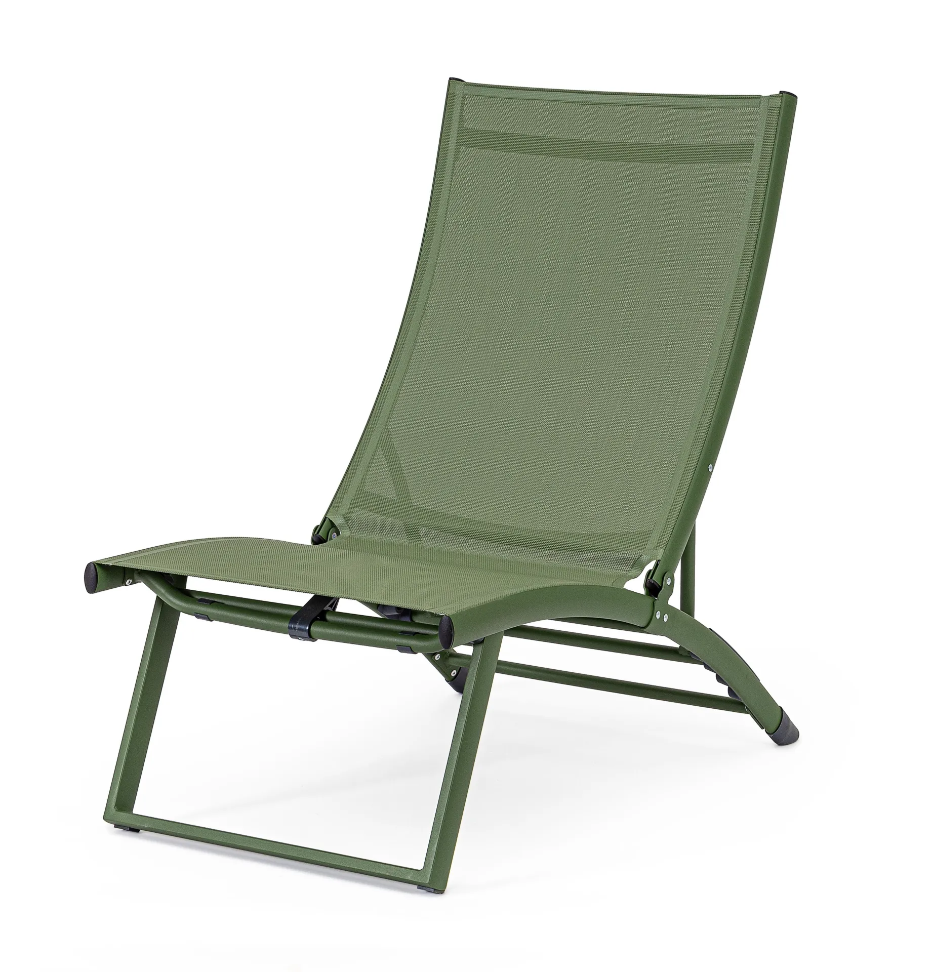 Fotel wypoczynkowy rozkładany Taylor herb 53x167 Bizzotto zielony aluminium