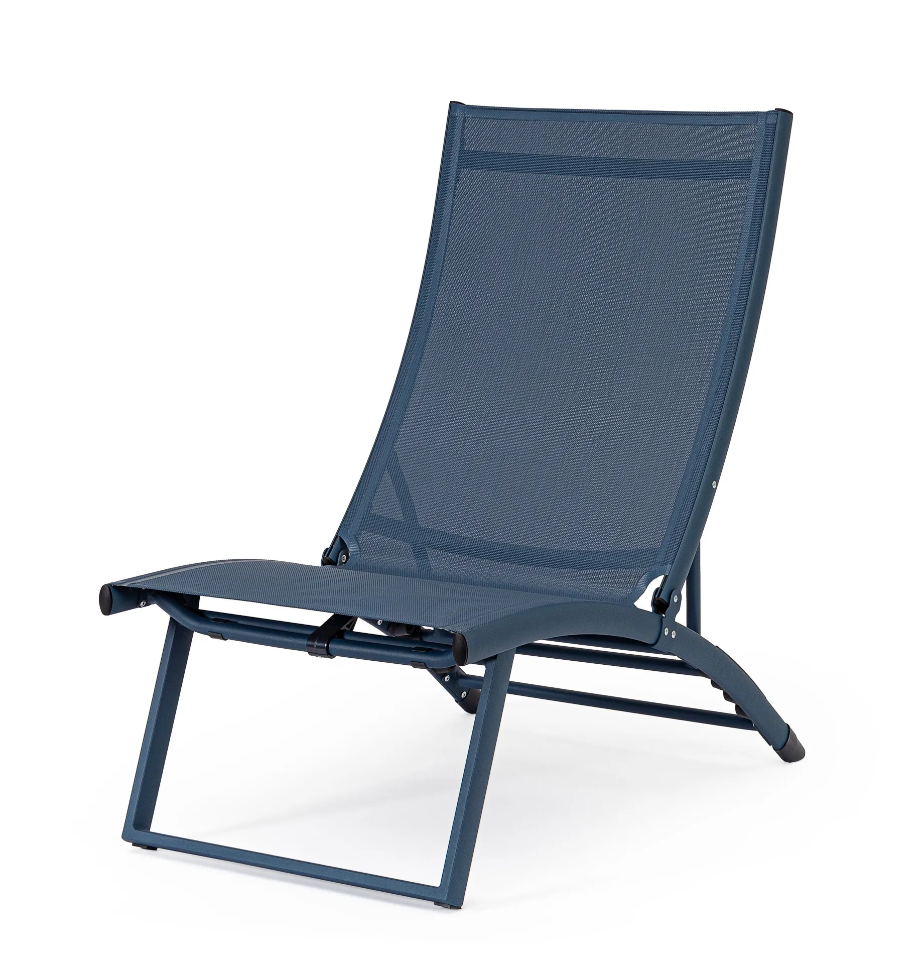 Fotel wypoczynkowy rozkładany Taylor 53x167 Bizzotto niebieski aluminium