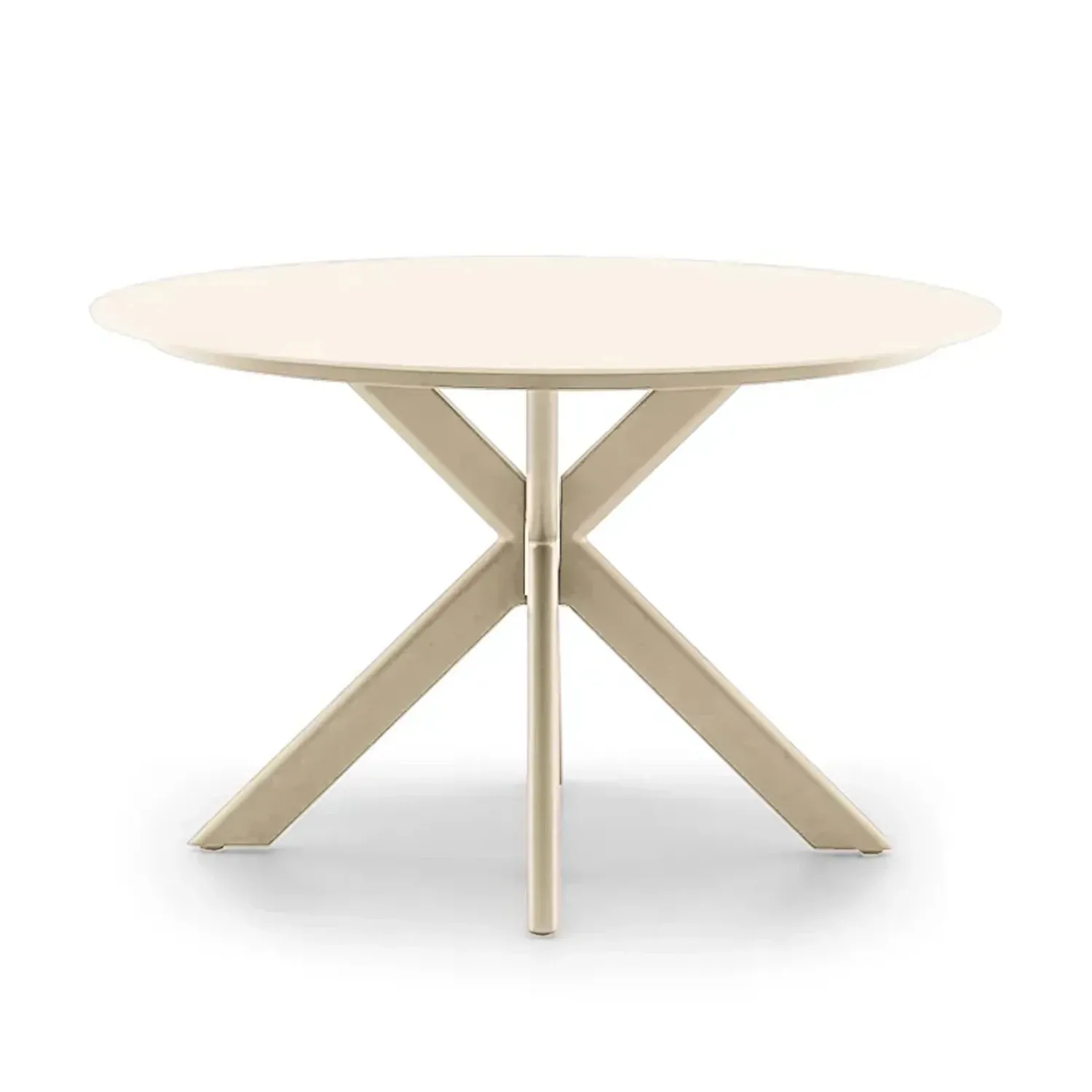 Lugo MOKKA okrągły stół Ø120 Zumm beżowy aluminium