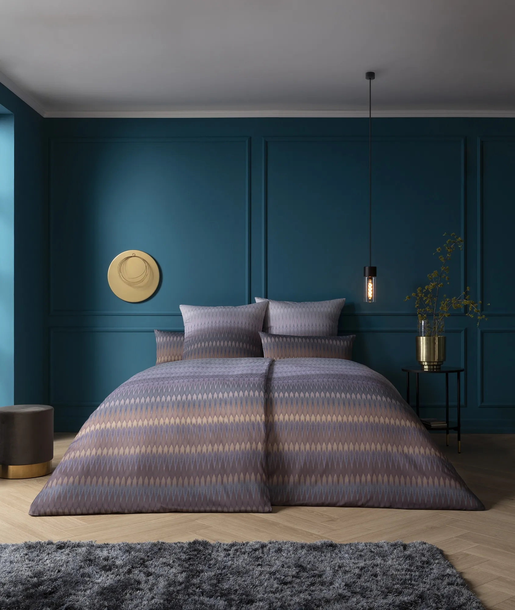 Pościel Estella 1026/310 Matteo Satyna De Lux 160x200cm 5 części