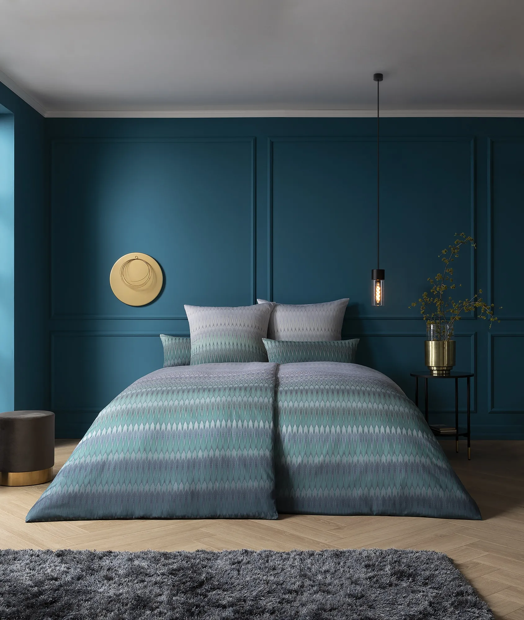 Pościel Estella 1026/585 Matteo Satyna De Lux 160x200cm 5 części