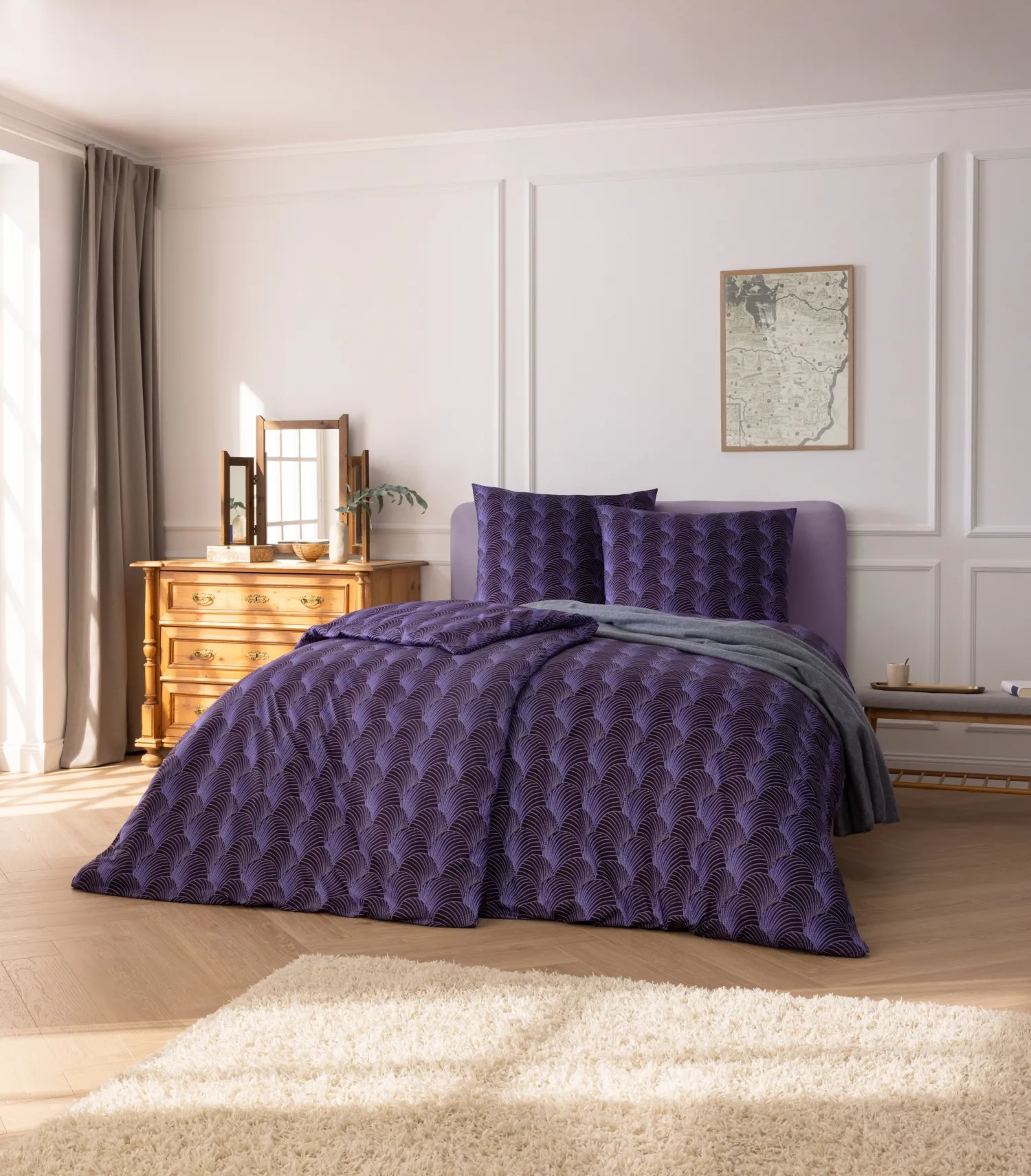 Pościel Estella 6892/670 Jacobia Mako Interlock Jersey 200x220cm 3 części