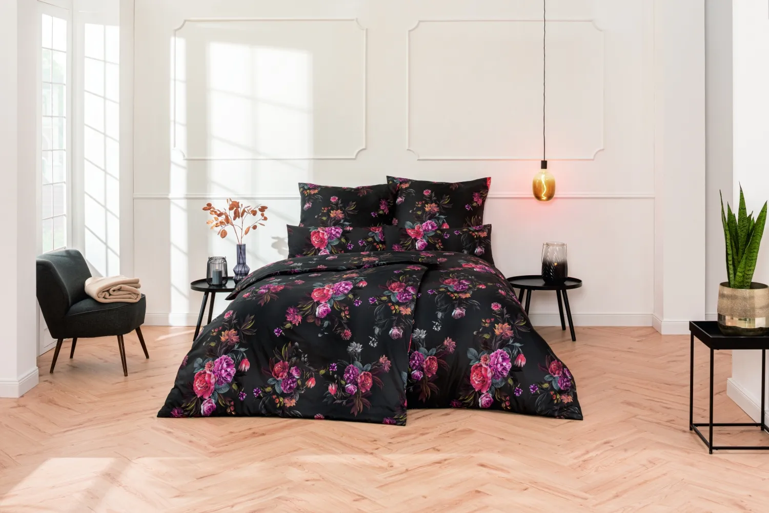 Pościel Estella 7931/920 Joyce Mako Satyna 160x200cm 5 części