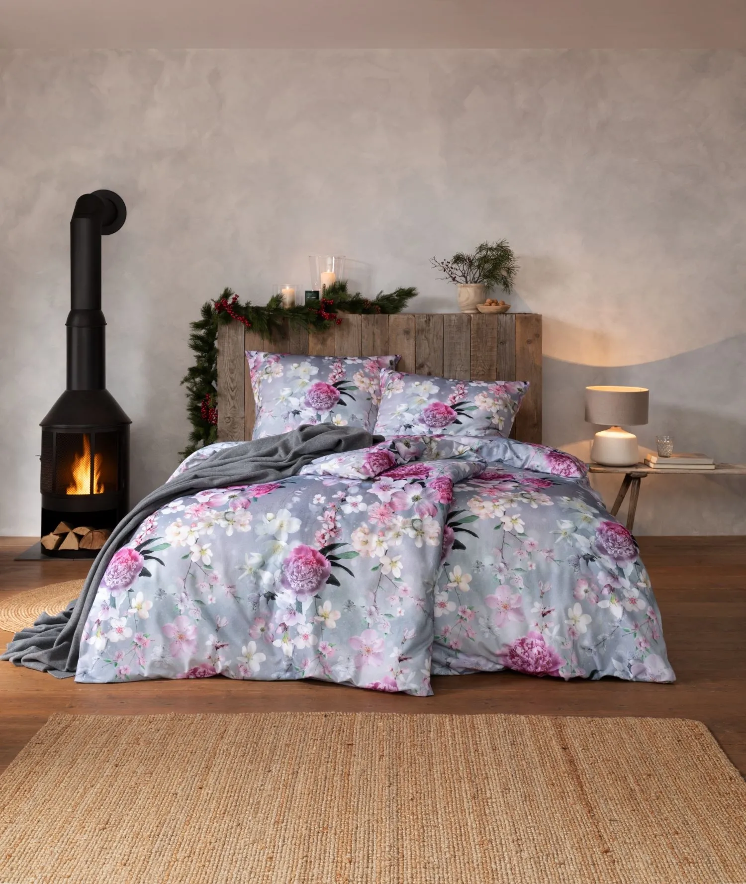 Pościel Estella 4453/820 Romantica Flanela 200x220cm 3 części