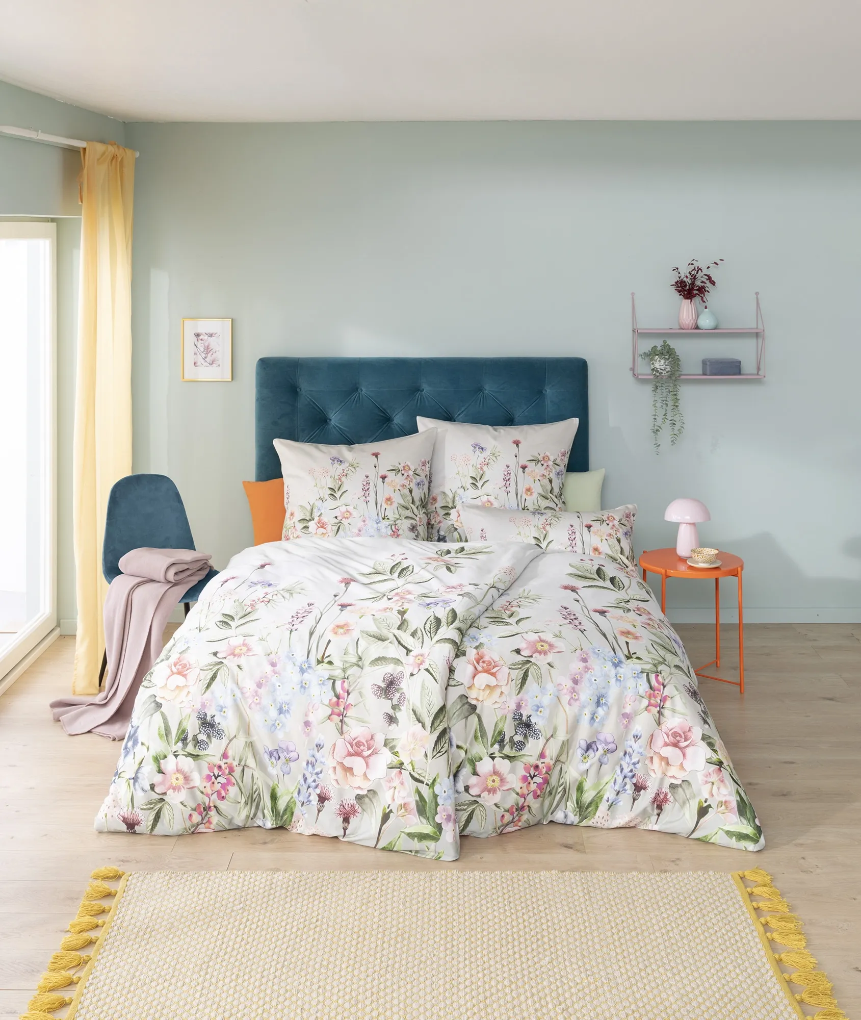 Pościel Estella 4819/530 Nancy Mako Satyna 160x200cm 3 części