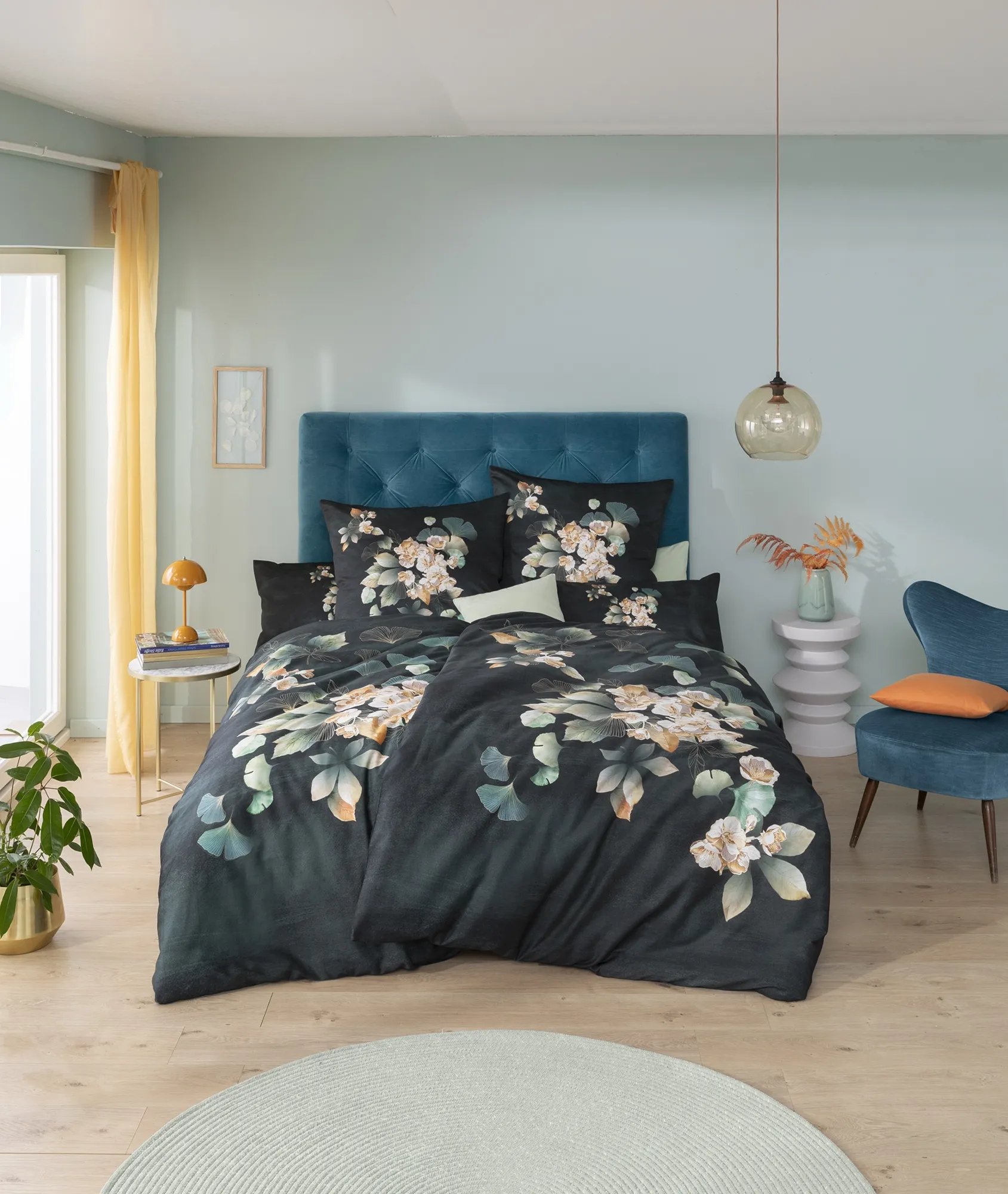 Pościel Estella 4820/580 Ginkgo Mako Satyna 160x200cm 3 części