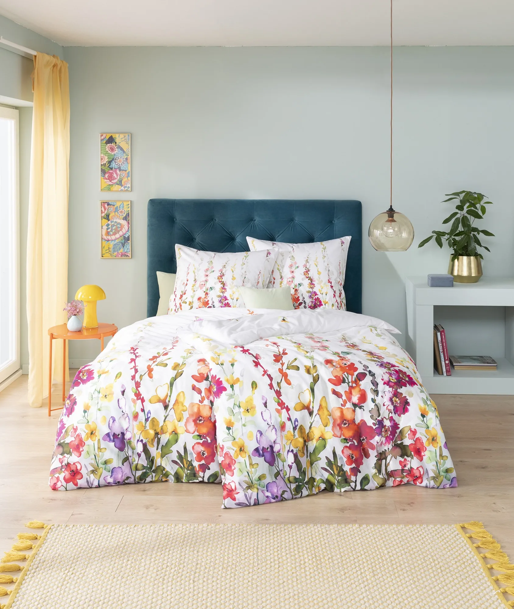 Pościel Estella 4822/985 Trisha Mako Satyna 160x200cm 3 części