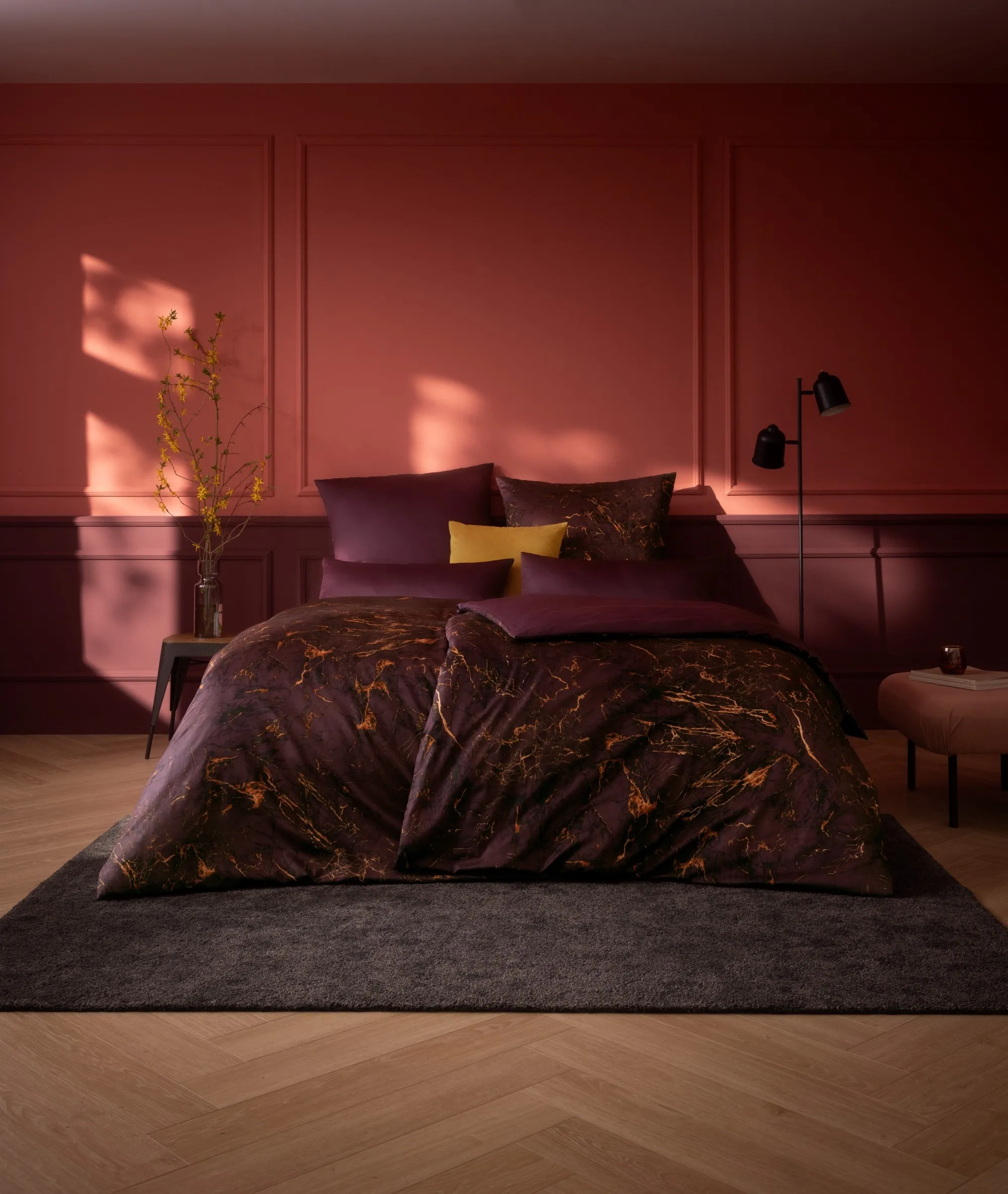 Pościel Estella 7259/405 Raphael Mako Satyna 140x200cm 3 części