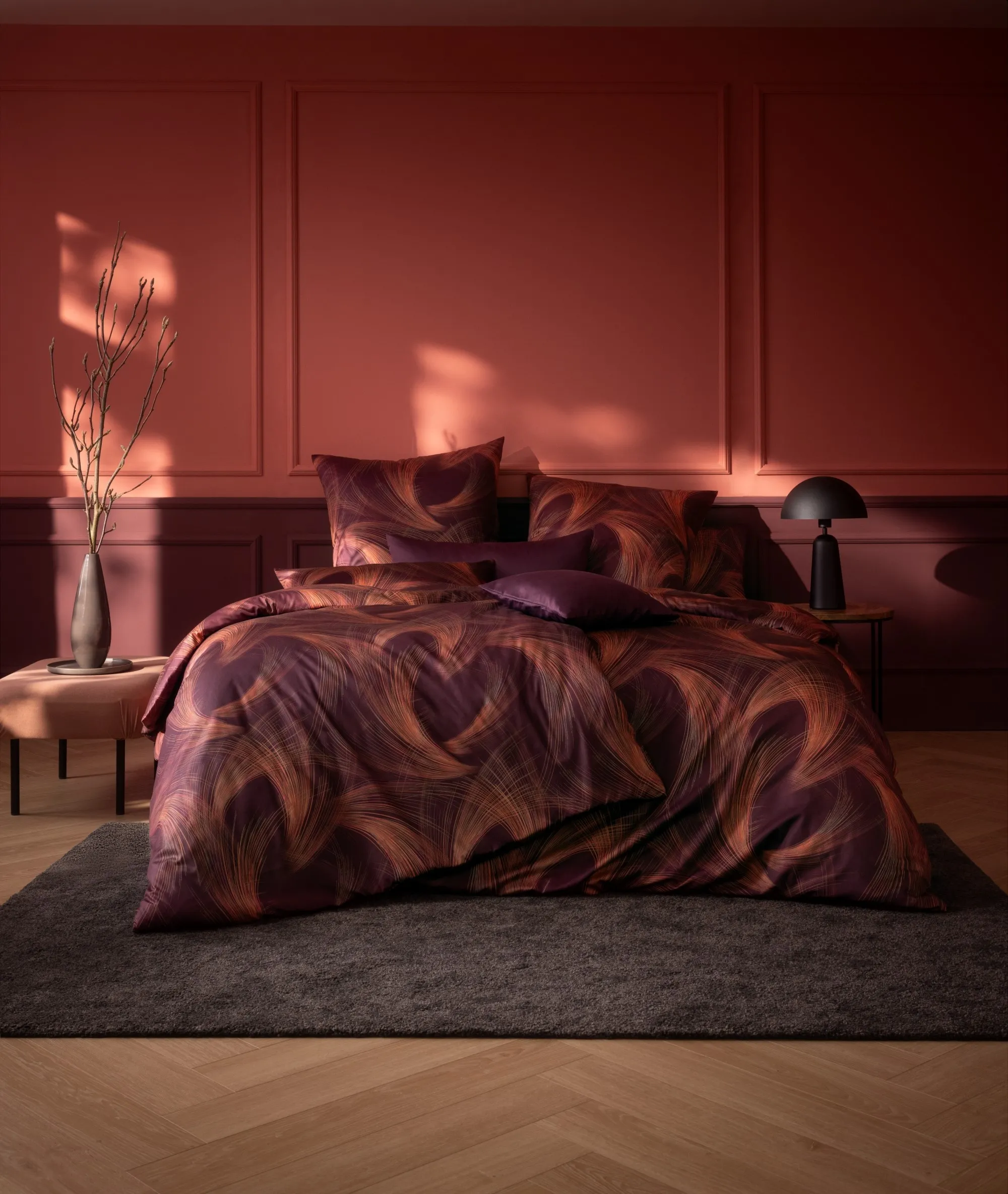 Pościel Estella 7993/405 Lino Mako Satyna 160x200cm 5 części