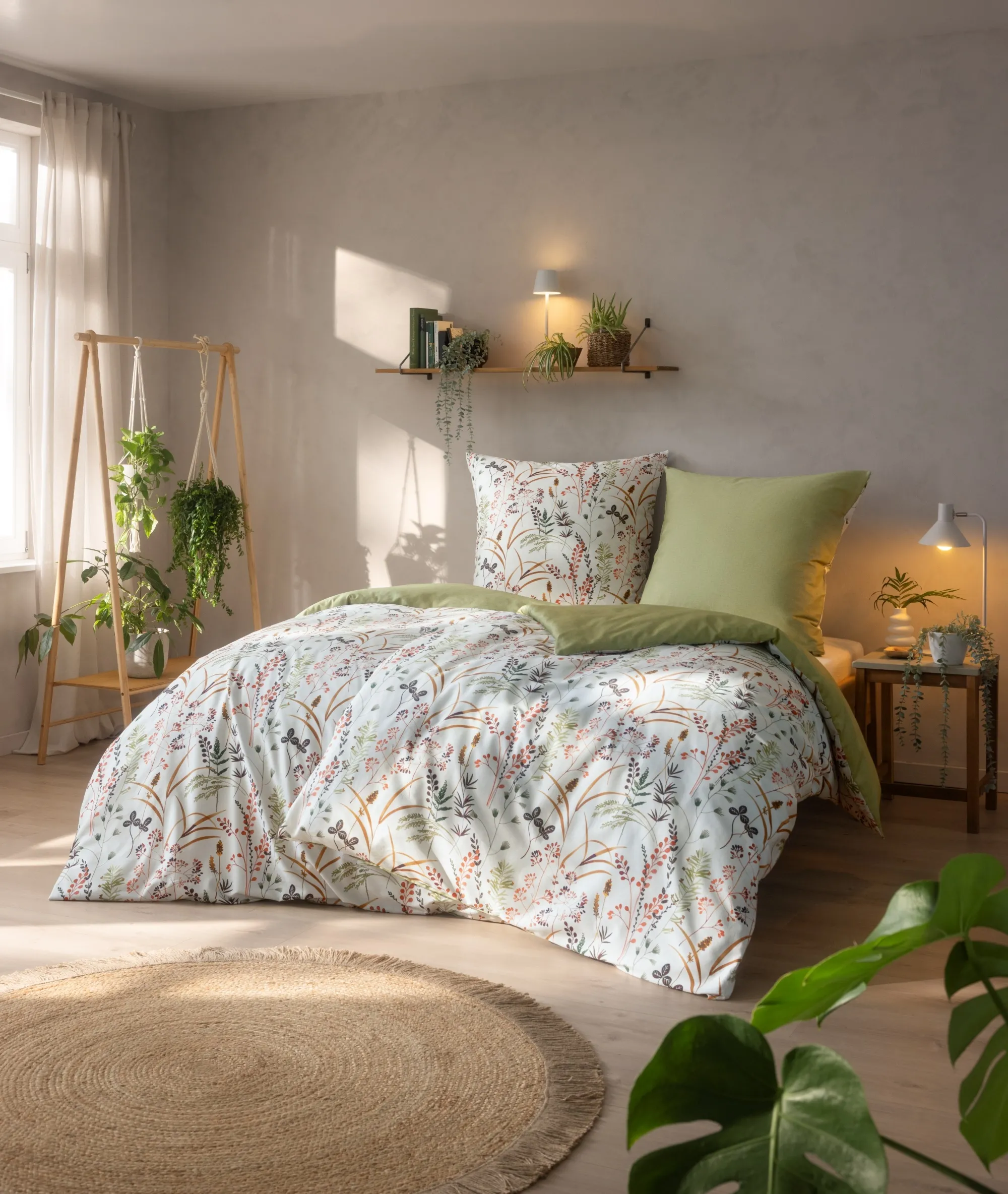 Pościel Estella 3424/510 Maria Mako Satyna 160x200cm 3 części