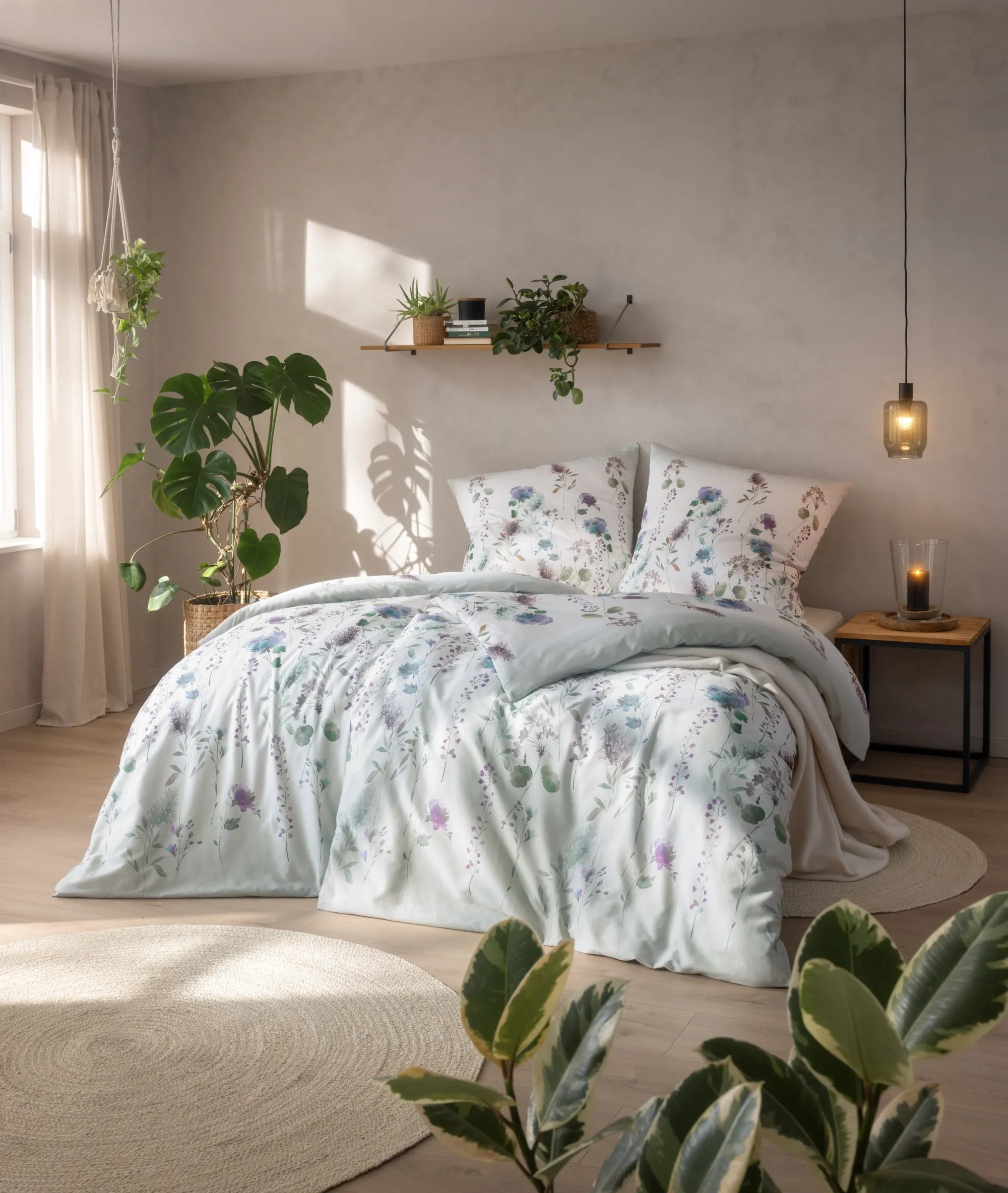 Pościel Estella 3426/532 Carla Mako Satyna 160x200cm 3 części