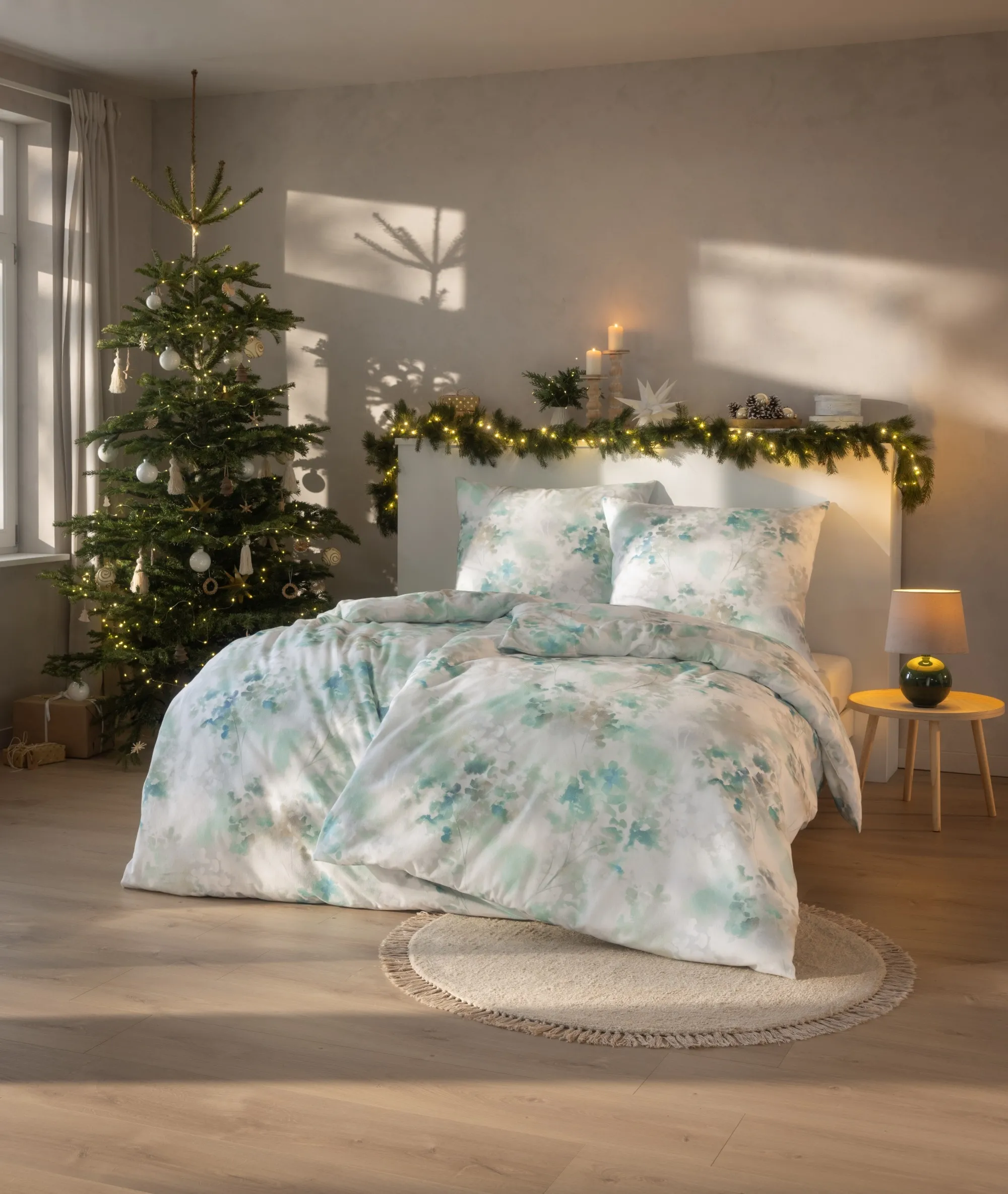 Pościel Estella 4467/630 Frosted Flowers Flanela 160x200cm 3 części