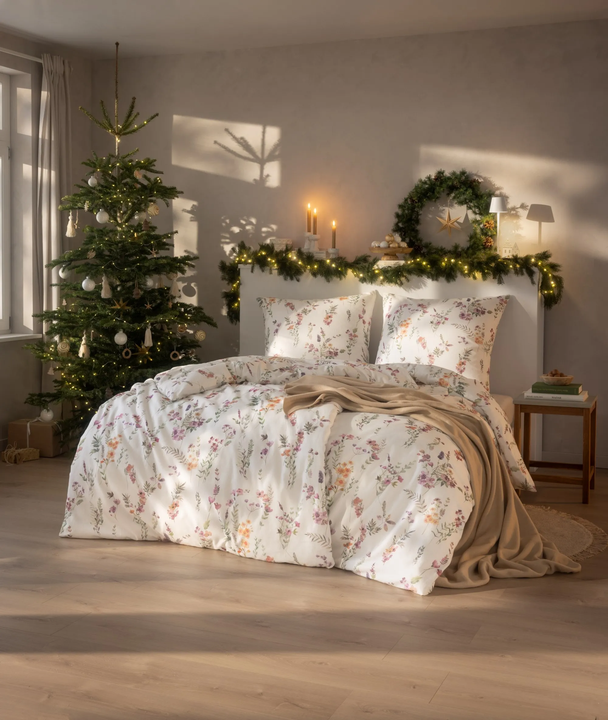 Pościel Estella 4471/985 Millefleur Flanela 160x200cm 3 części