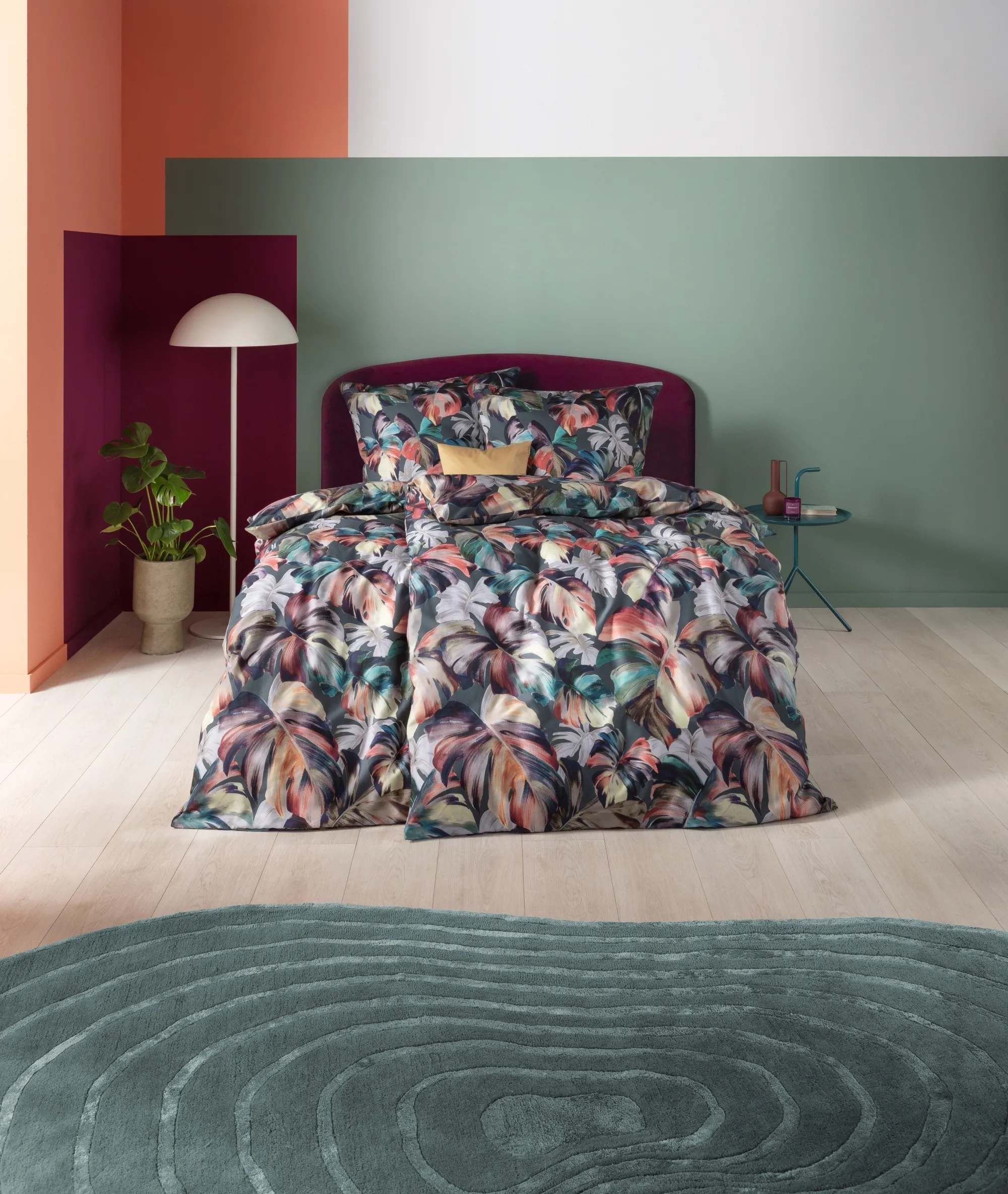 Pościel Estella 4832/532 Amy Mako Satyna 160x200cm 3 części