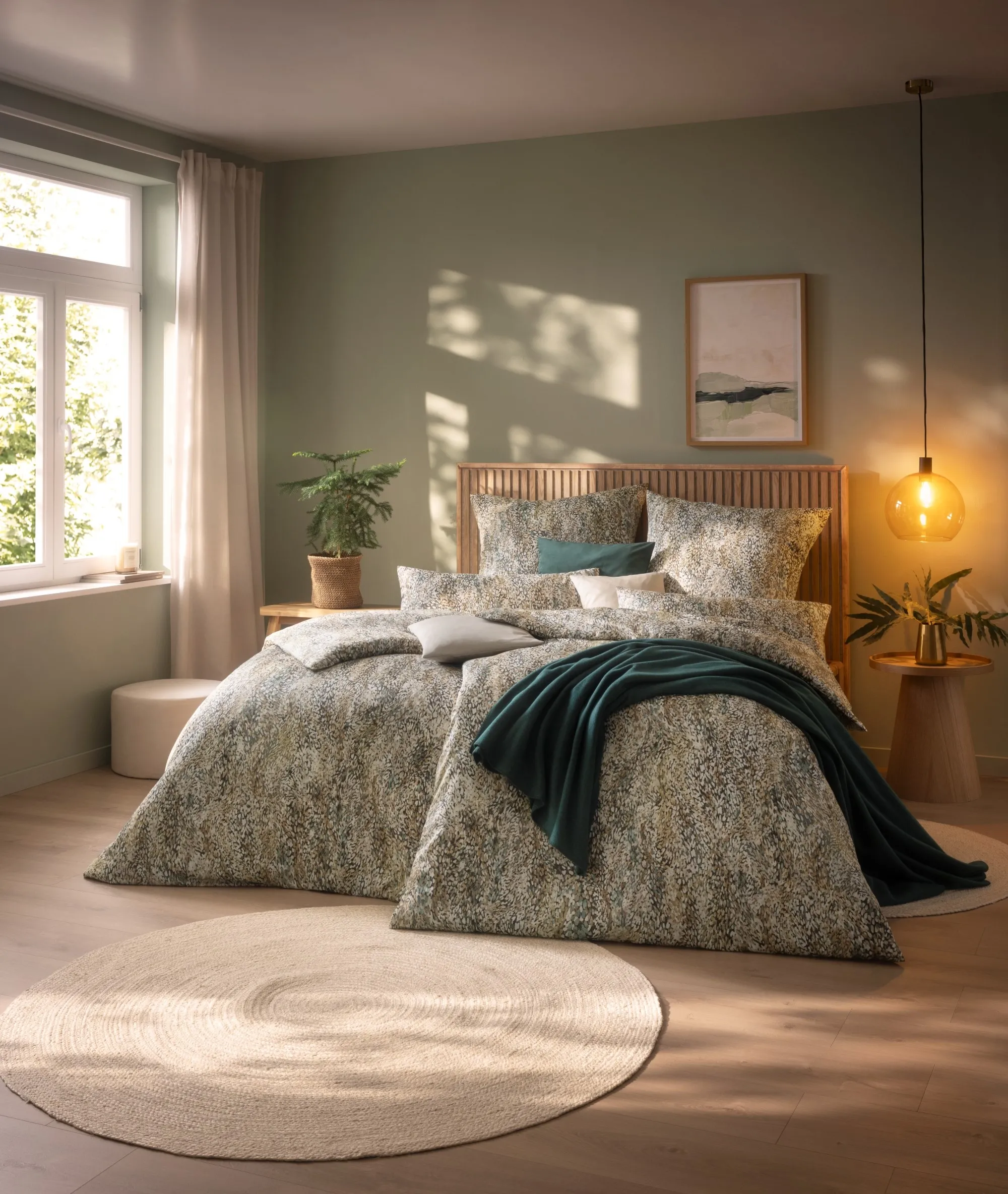 Pościel Estella 7992/532 Jannis Mako Satyna 200x220cm 5 części