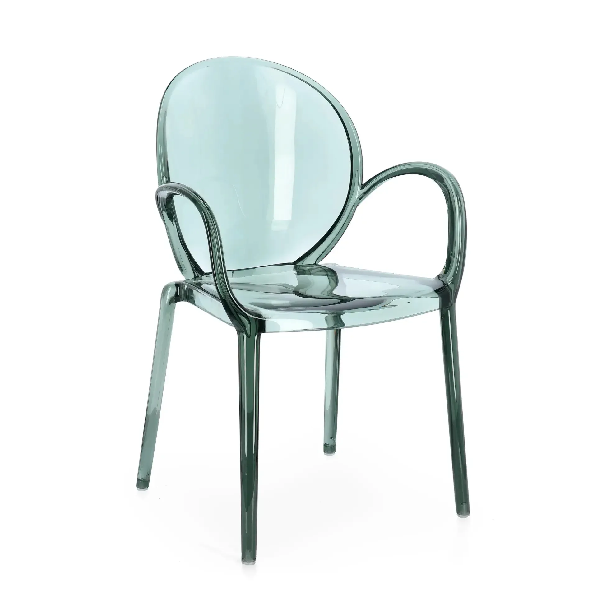 Krzesło półprzezroczyste CAMILLA Bizzotto miętowe 58x52x87