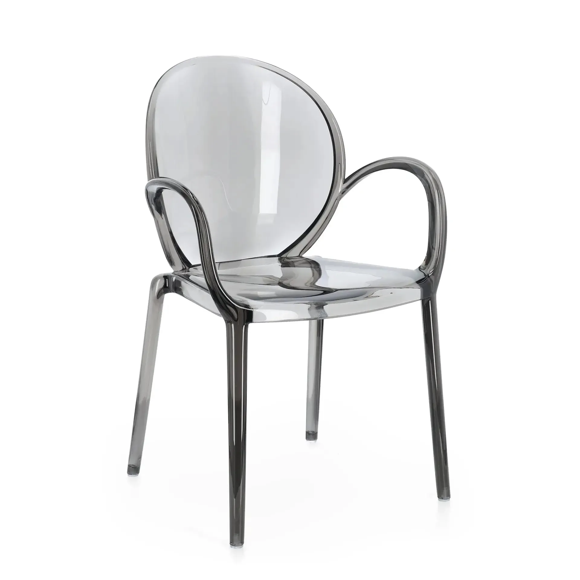 Krzesło półprzezroczyste CAMILLA Bizzotto dymione 58x52x87