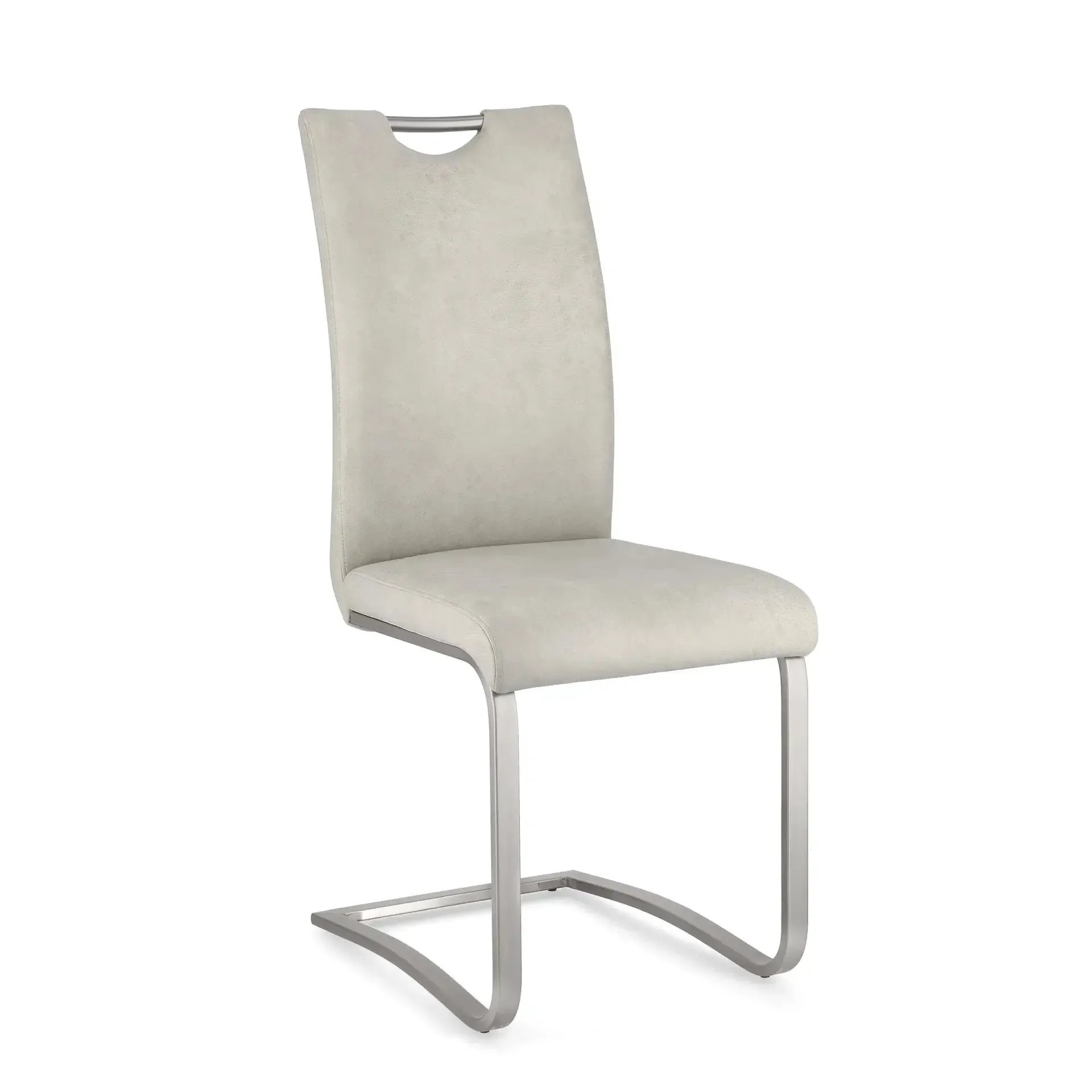 Krzesło tapicerowane KENNETH Bizzotto jasnoszare  42x56x102