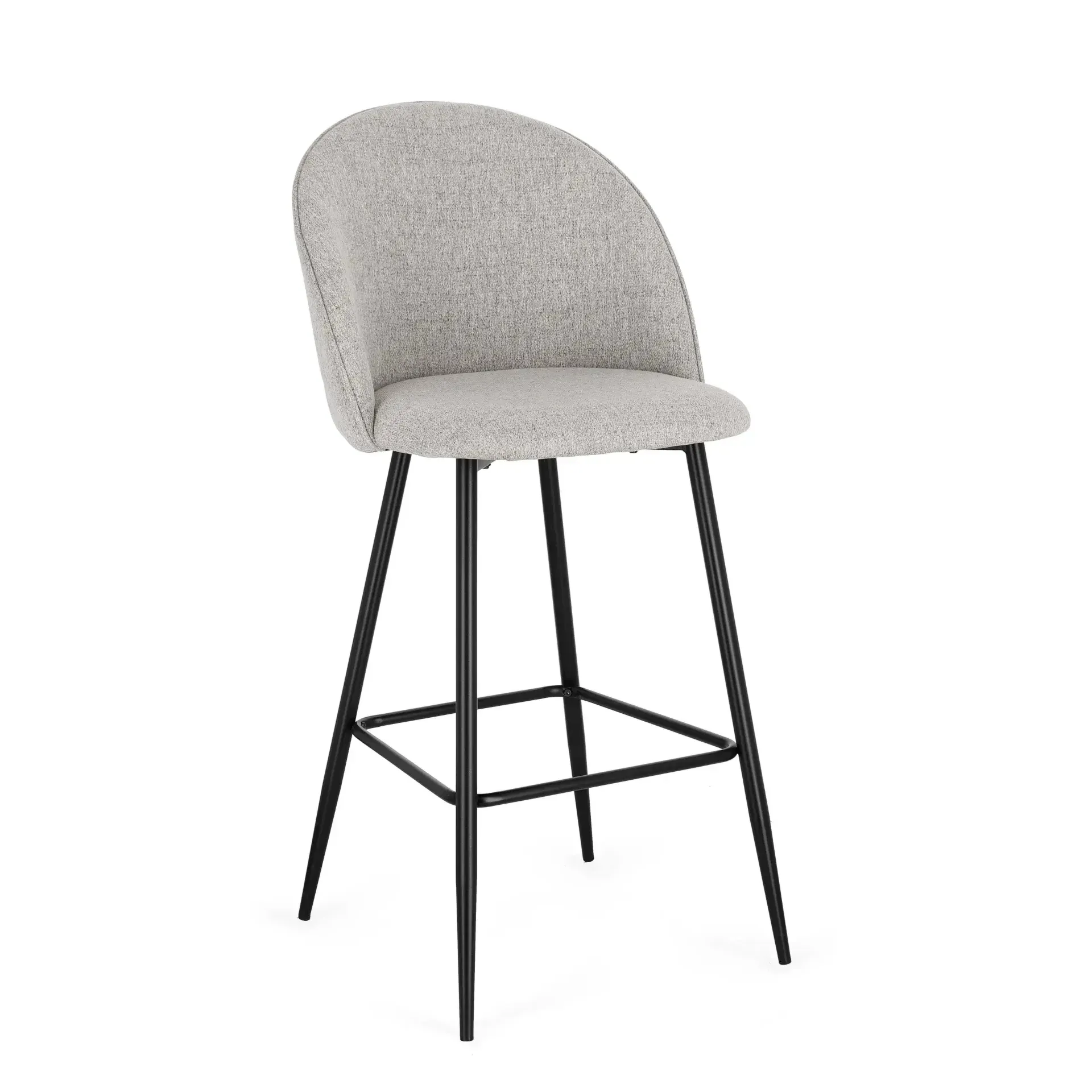 Hoker tapicerowany NEW Bizzotto szary  51x52x107