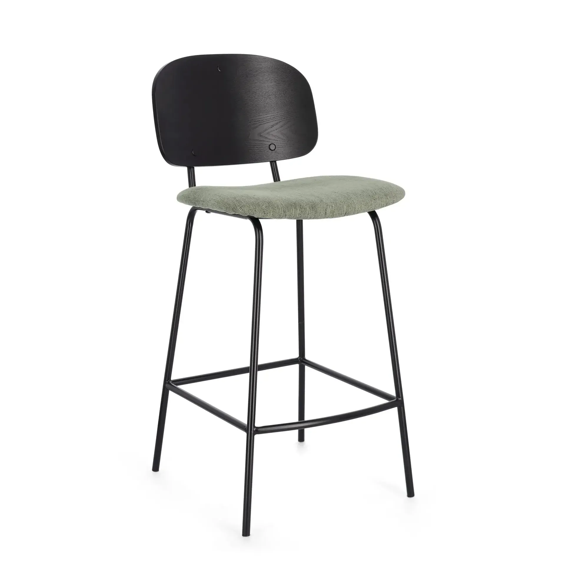 Stylowe krzesło kuchenne SIENNA Bizzotto zielone tkanina tapicerska 43,5x52,5x93,5