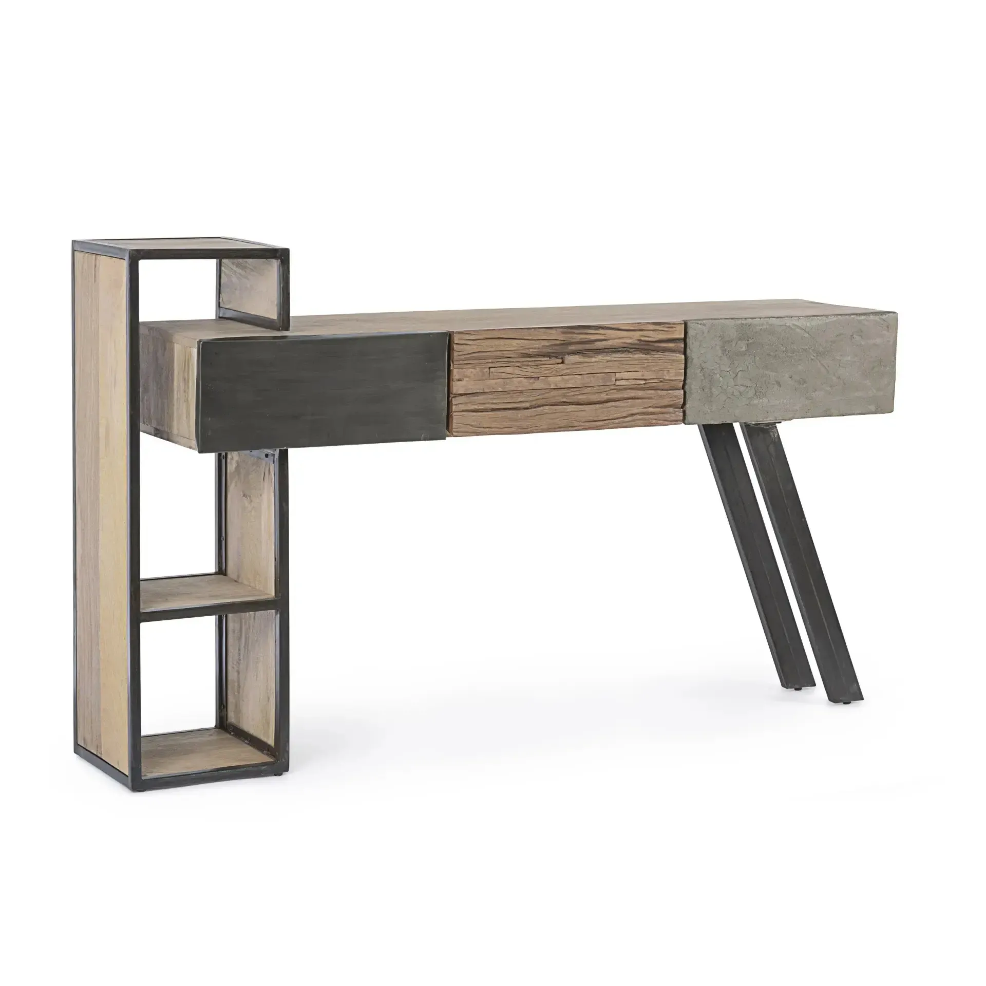 Nowoczesna konsola MANCHESTER Bizzotto naturalna drewniana 160x38x95