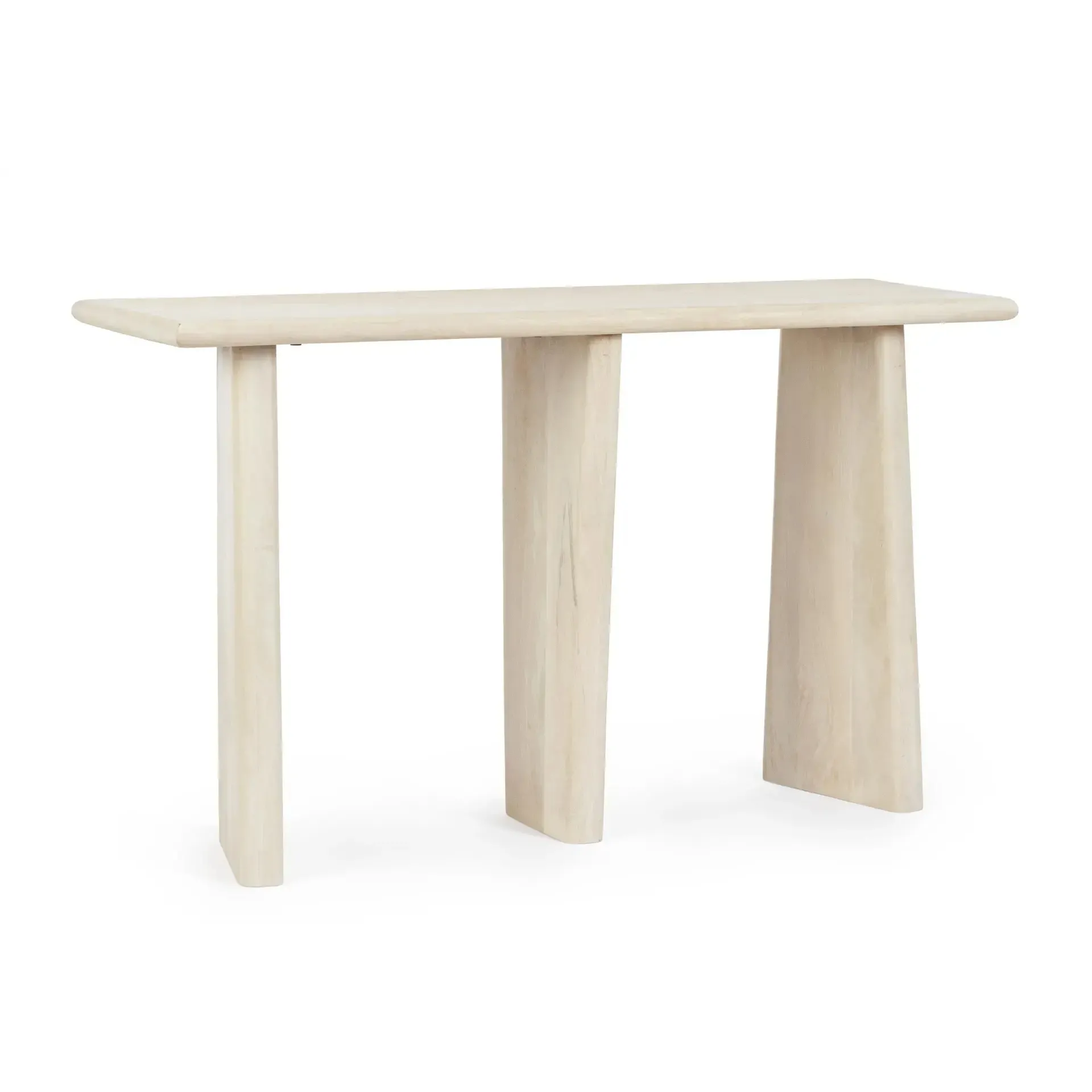 Drewniana konsola ZACATECAS Bizzotto biała  130x40x75