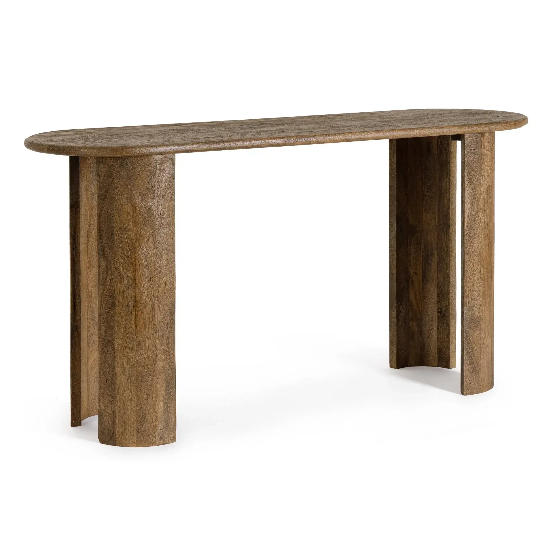 Drewniana konsola ORLANDO Bizzotto naturalna  147x45x76