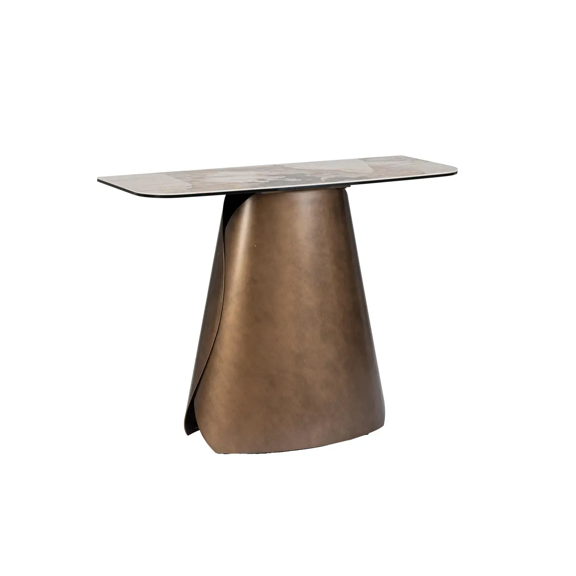 Stylowa konsola CILE Bizzotto brązowa ceramiczny z efektem patagonia 100x40x77