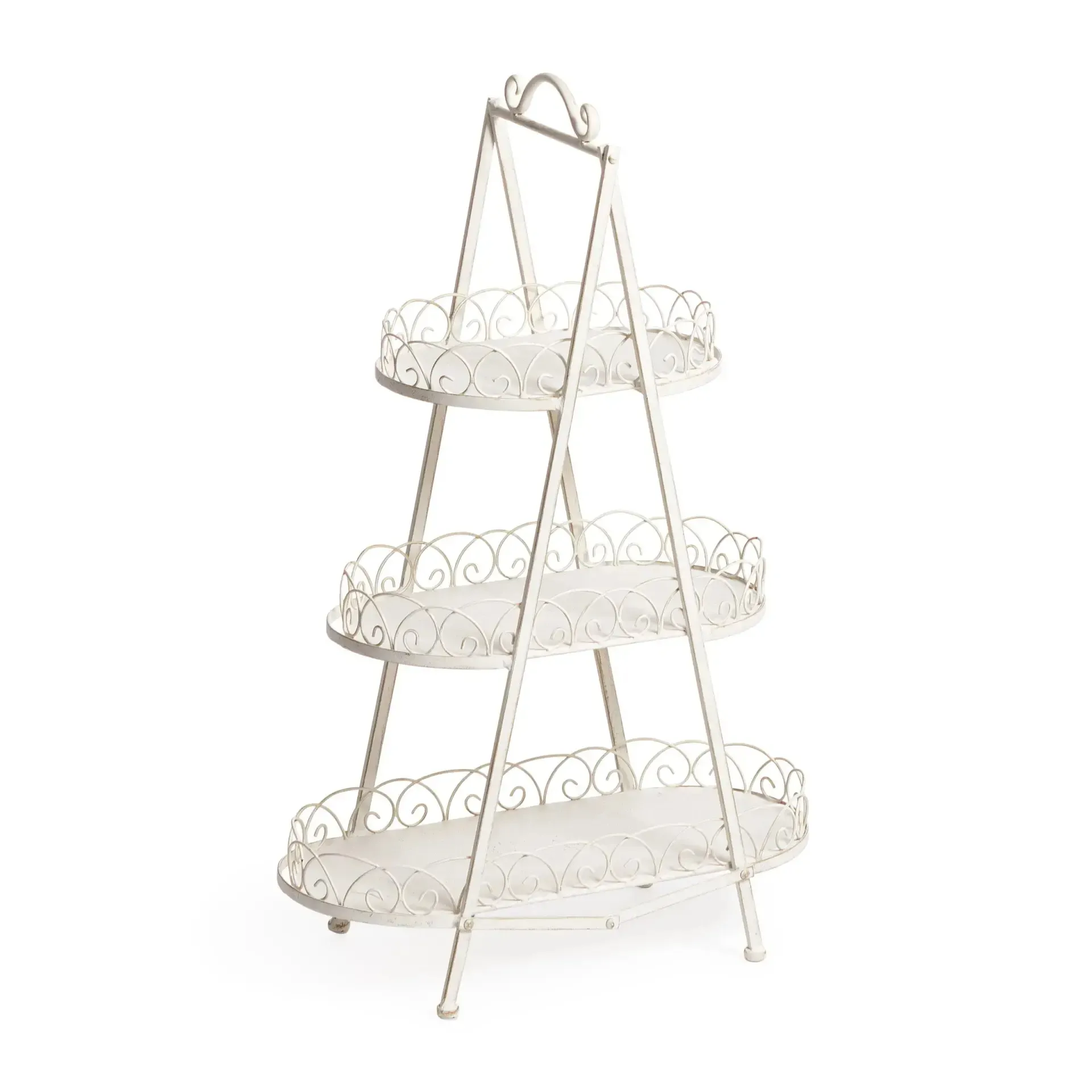 Trzypoziomowy Stojak LEXI Bizzotto biały stalowy 54x27x88