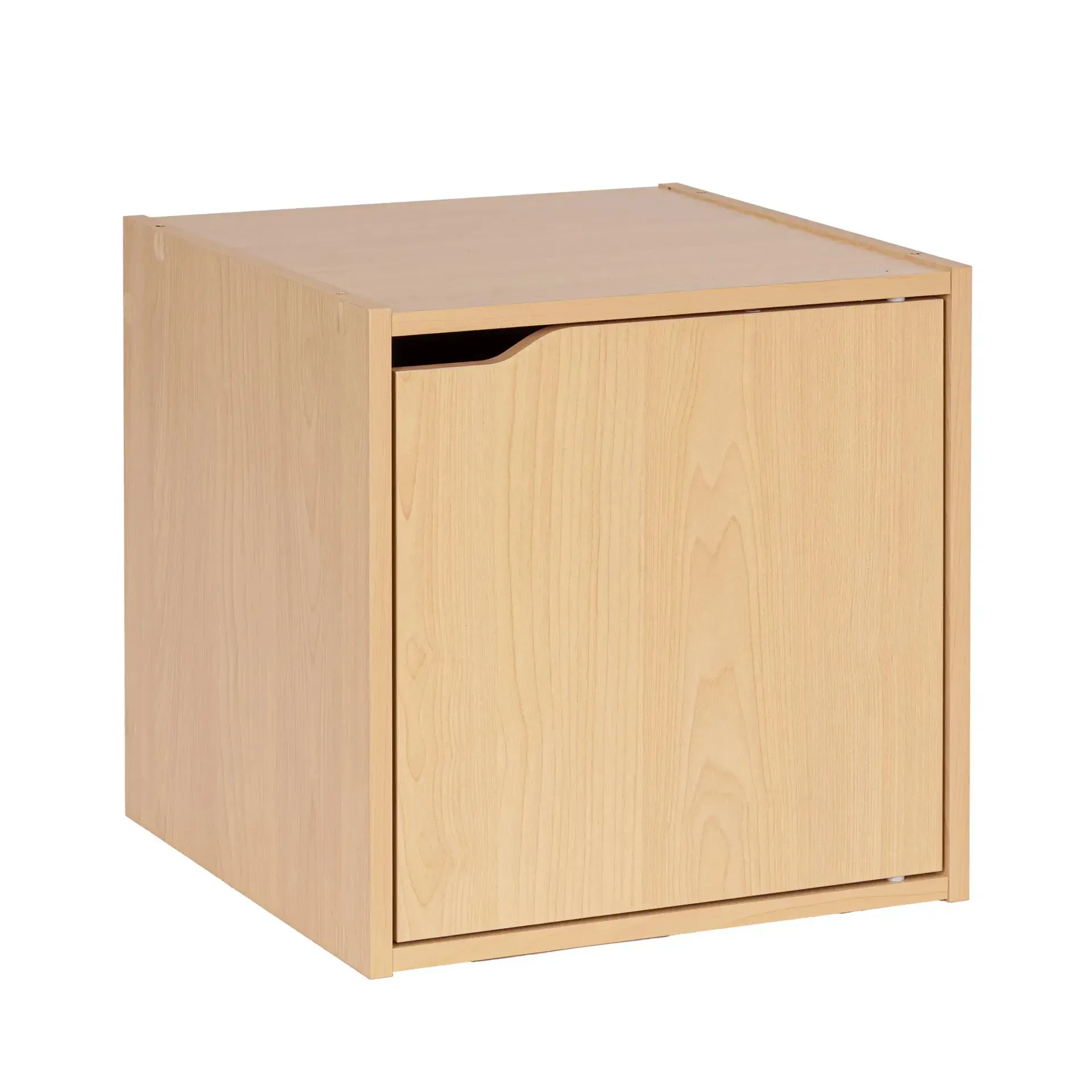 Szafka kostka z drzwiczkami COMPOSITE Bizzotto naturalna MDF 35x35x35