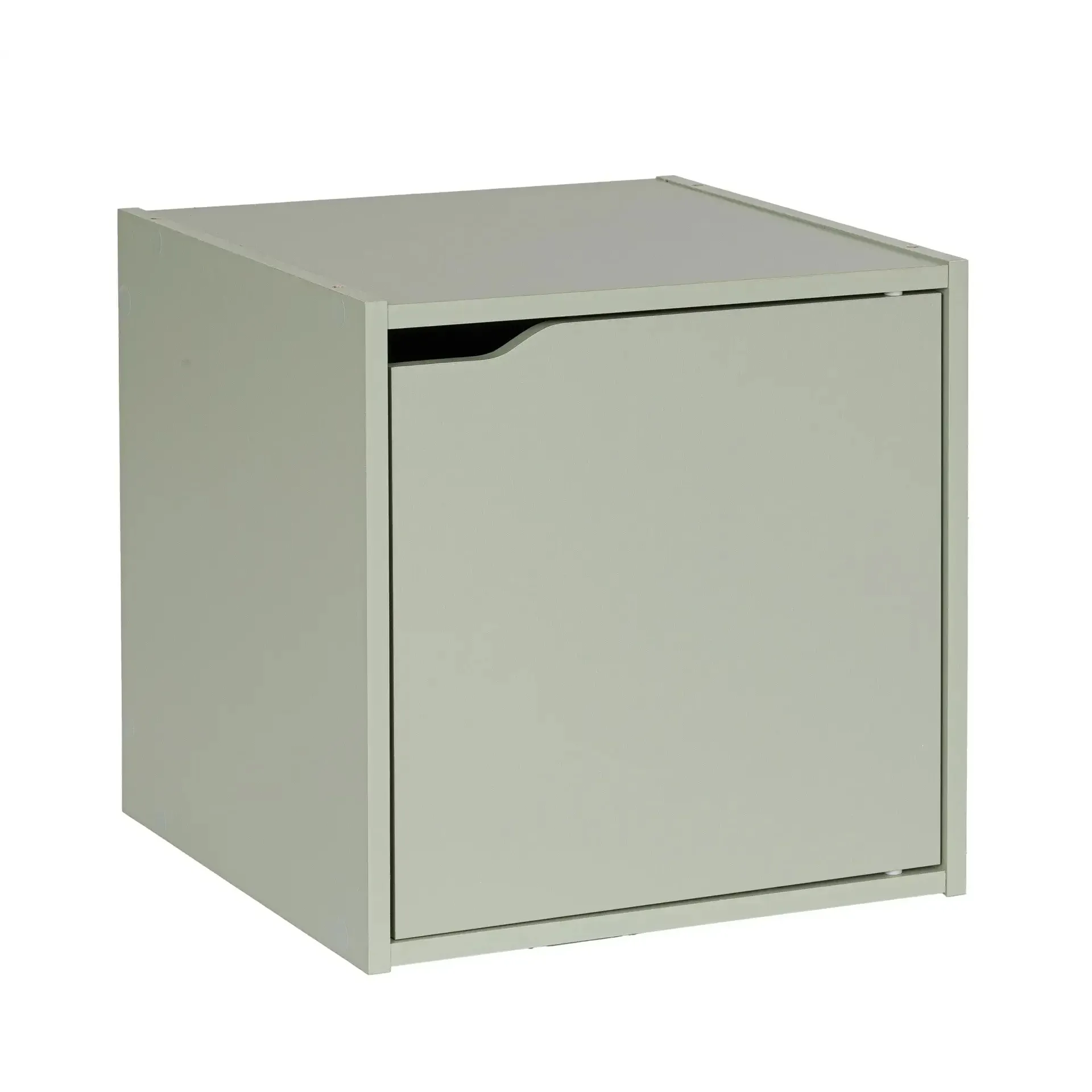 Szafka kostka z drzwiczkami COMPOSITE Bizzotto zielona MDF 35x35x35