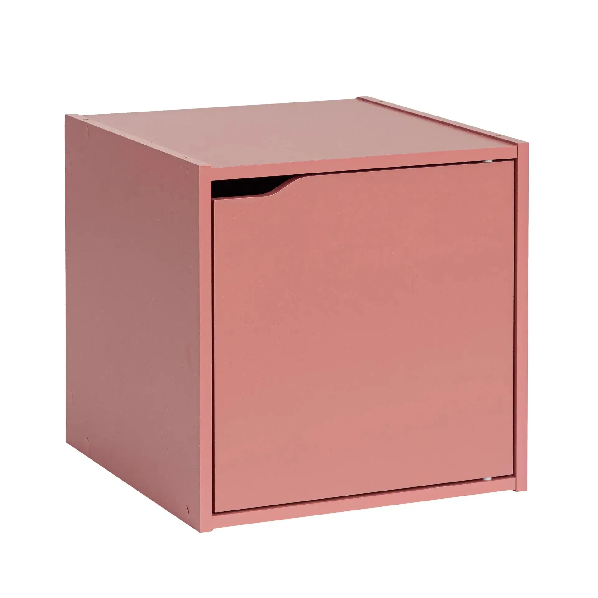 Szafka kostka z drzwiczkami COMPOSITE Bizzotto czerwona MDF 35x35x35