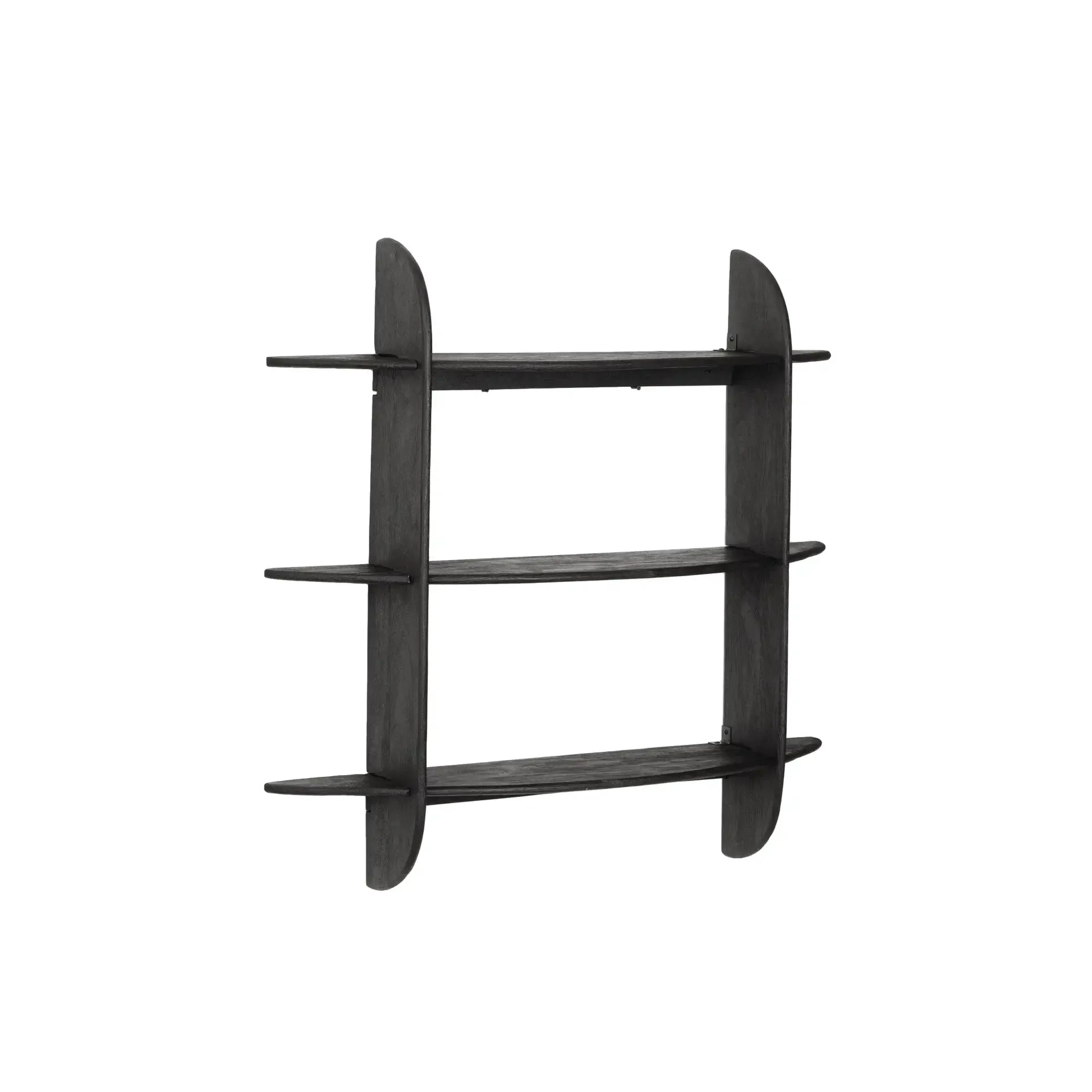 Półka ścienna wisząca WESTWOOD Bizzotto czarna drewno mango 100x23x100