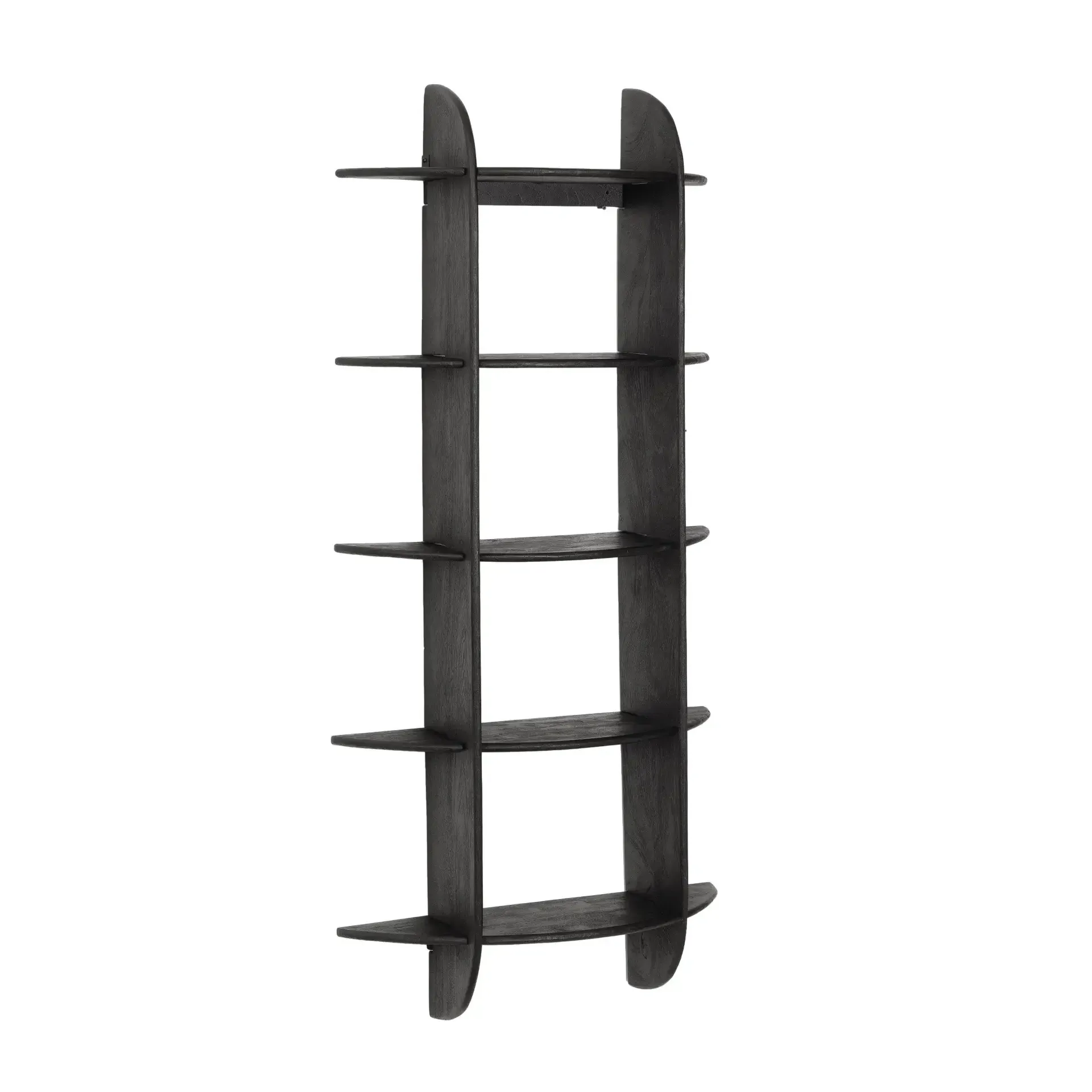 Półka ścienna wisząca WESTWOOD Bizzotto czarna drewno mango 70x22x160