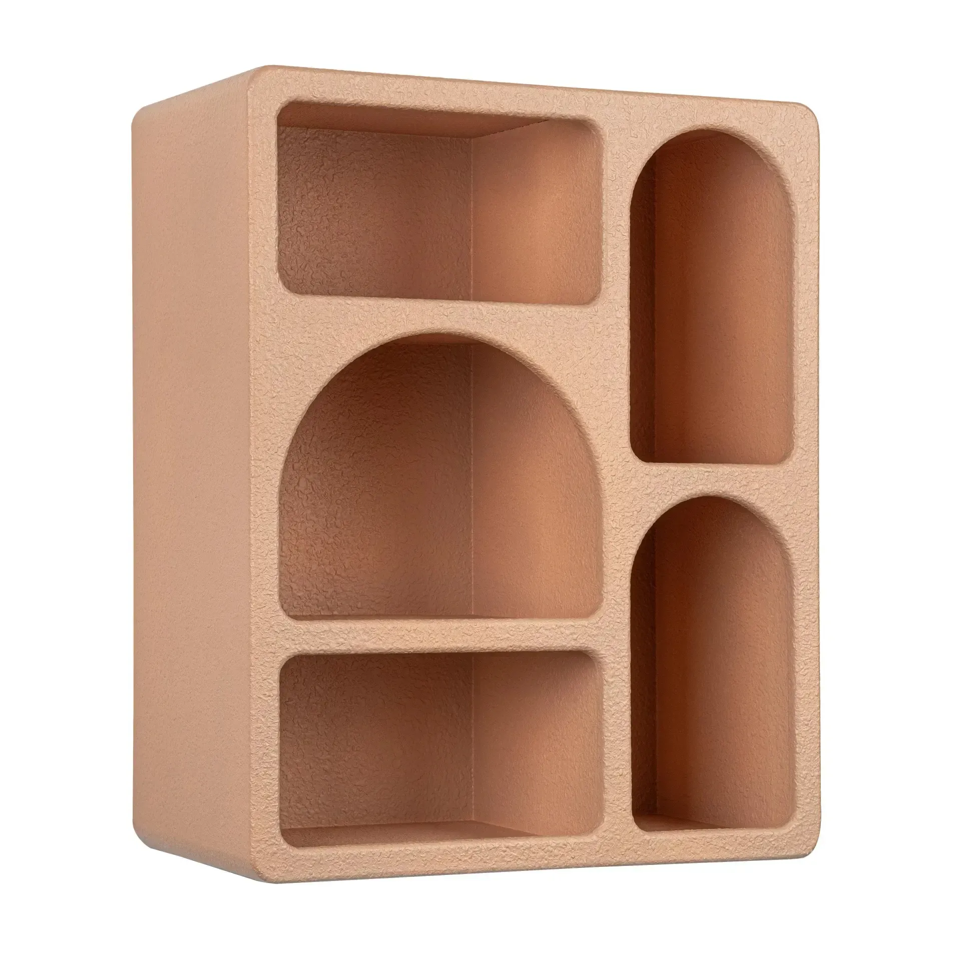 Półka CREAMY Bizzotto pomarańczowa z efektem gliny MDF 40x20x48