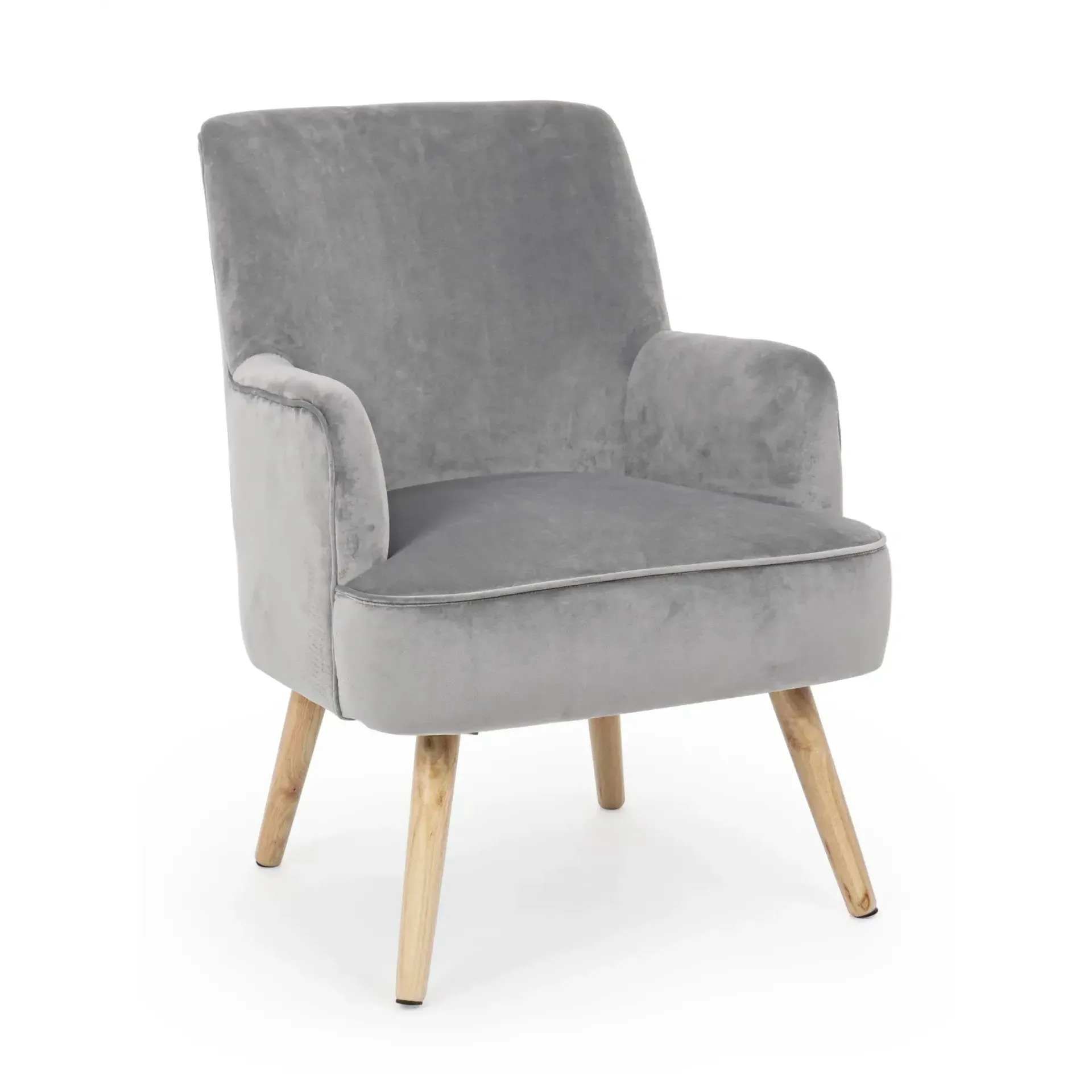 Fotel ADELINE Bizzotto szary tkanina tapicerska 60x67x79