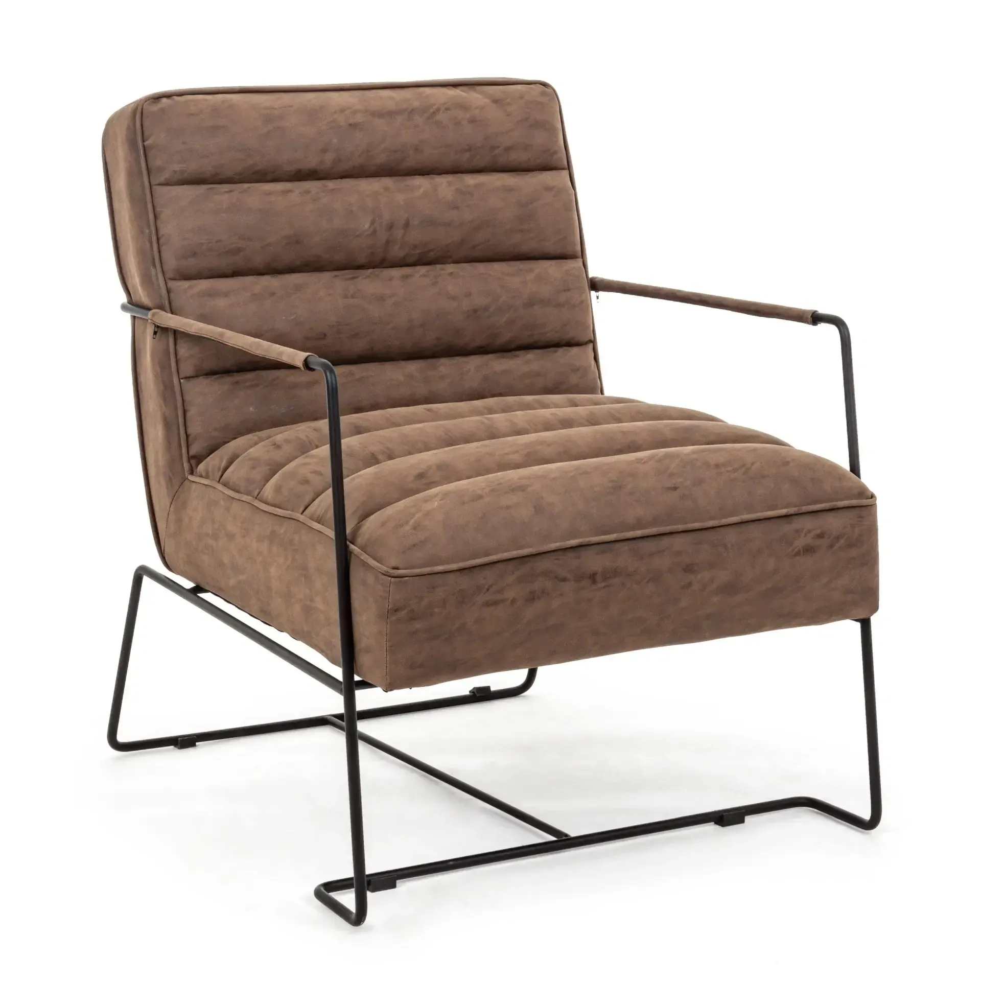 Fotel BRIANNA Bizzotto brązowy ekoskóra 62,5x74x80