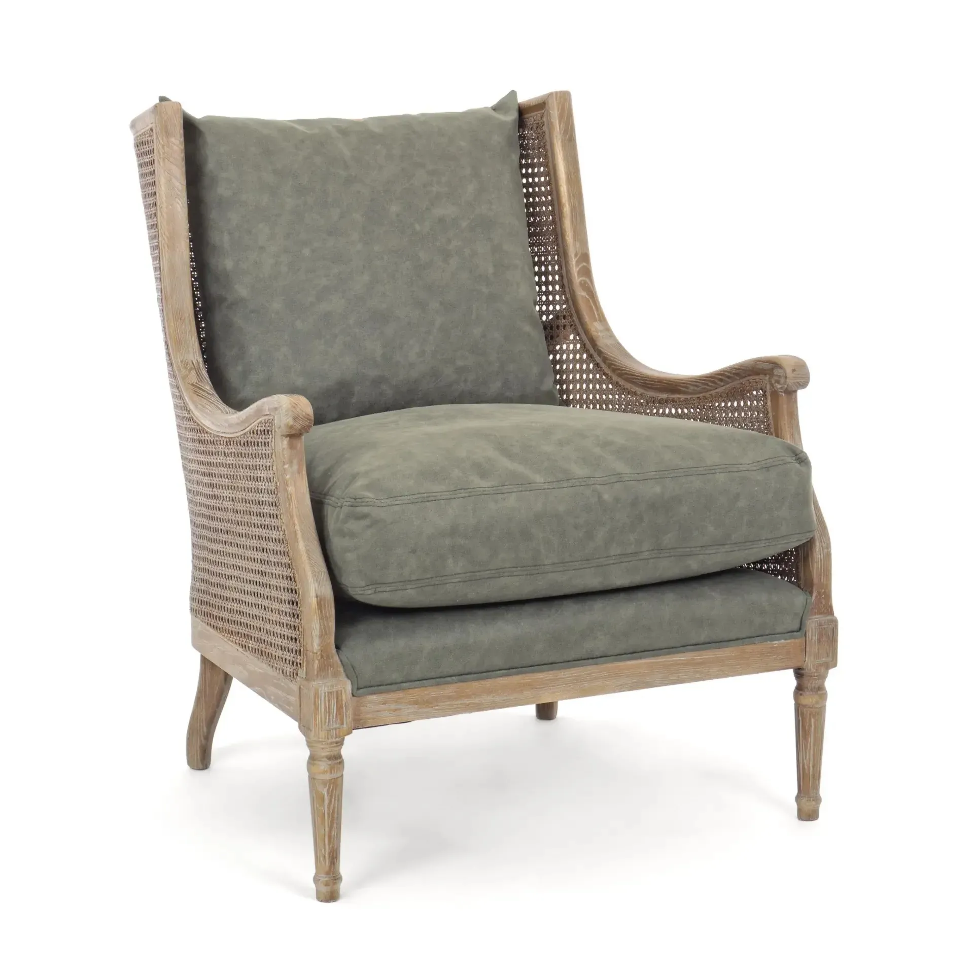 Fotel CAROLINA Bizzotto naturalny tkanina tapicerska 74,5x85x98