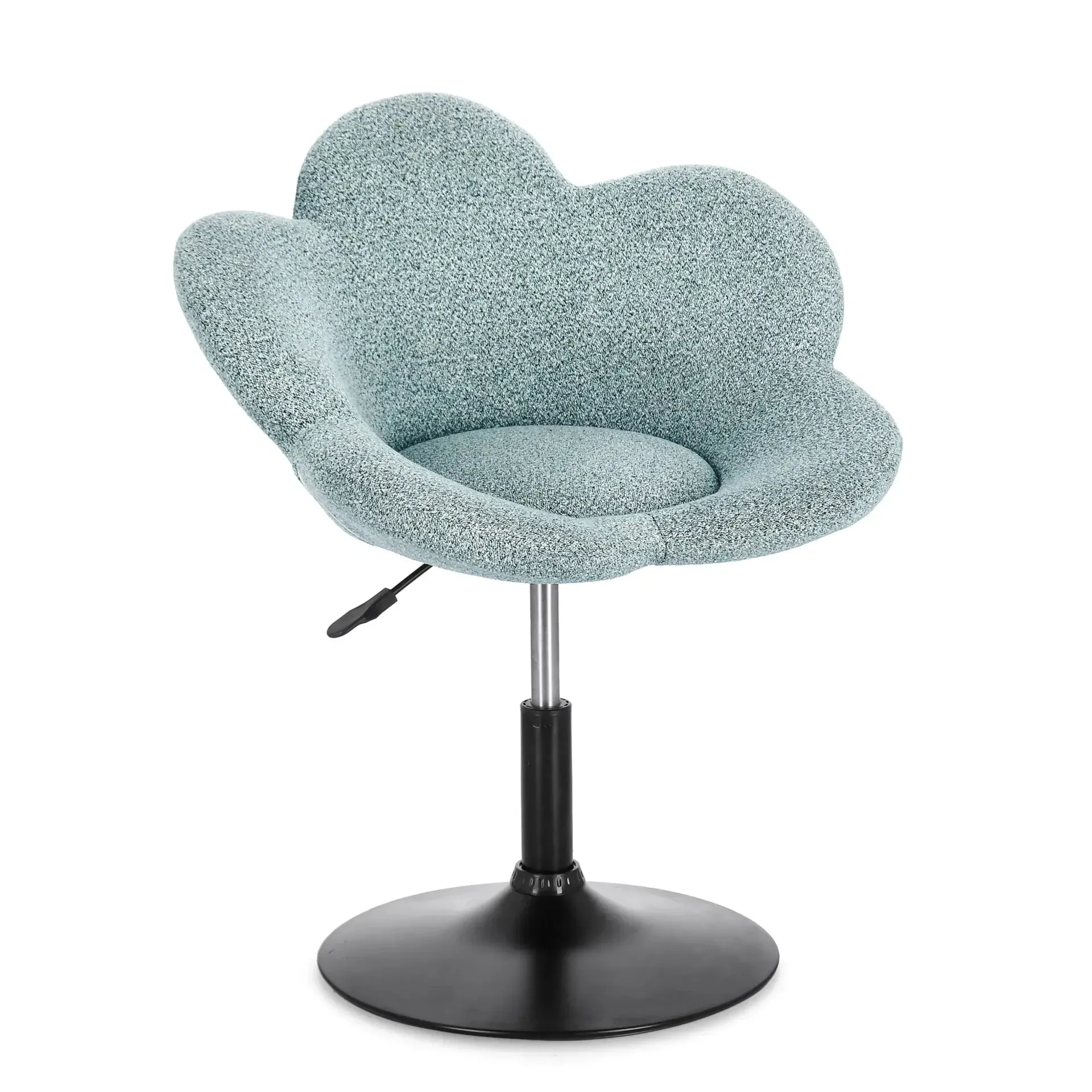 Hoker z regulacją wysokości FLEUR Bizzotto turkusowy tkanina tapicerska 69x55x69-81