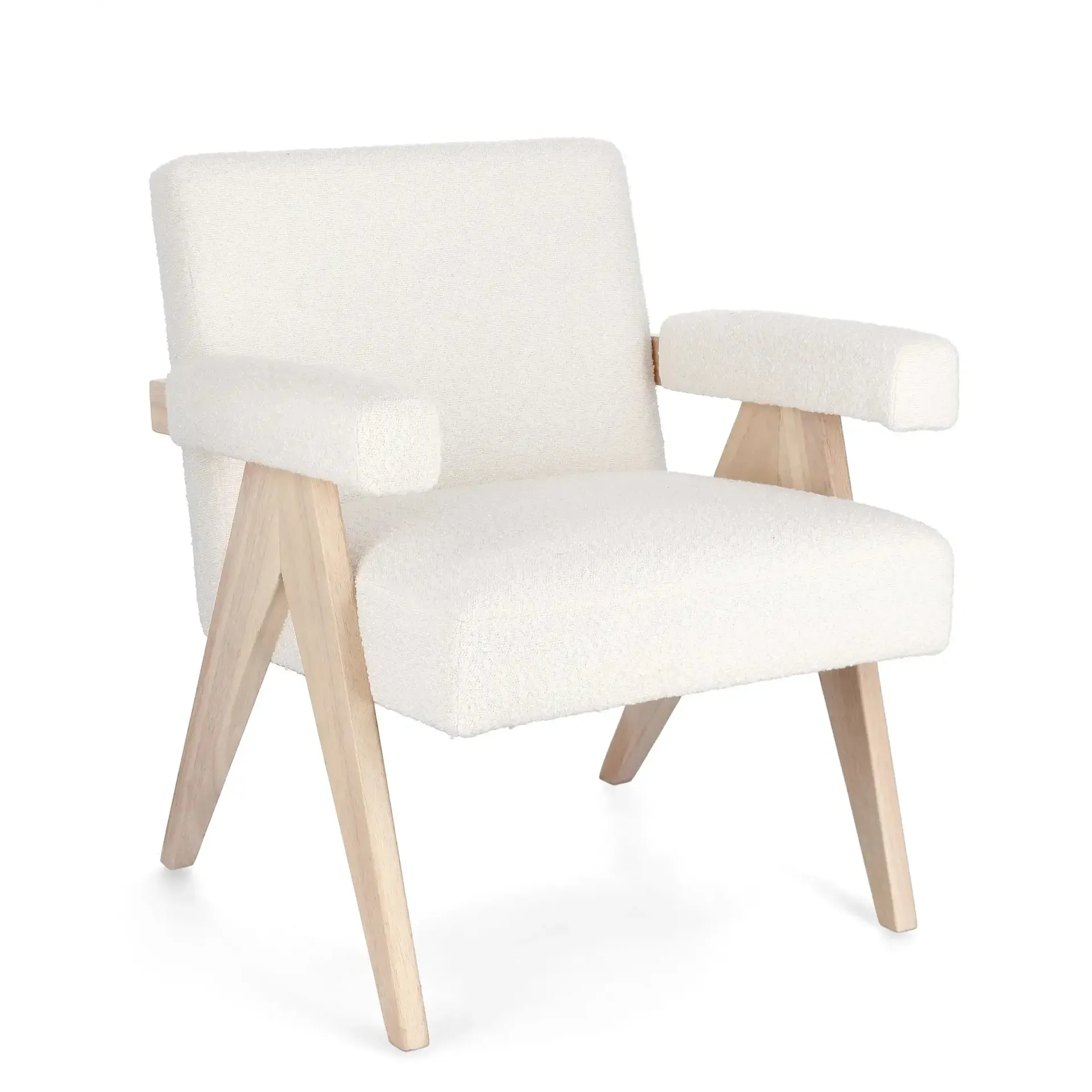 Fotel FAIZA Bizzotto beżowy tkanina tapicerska 57.5x80x83