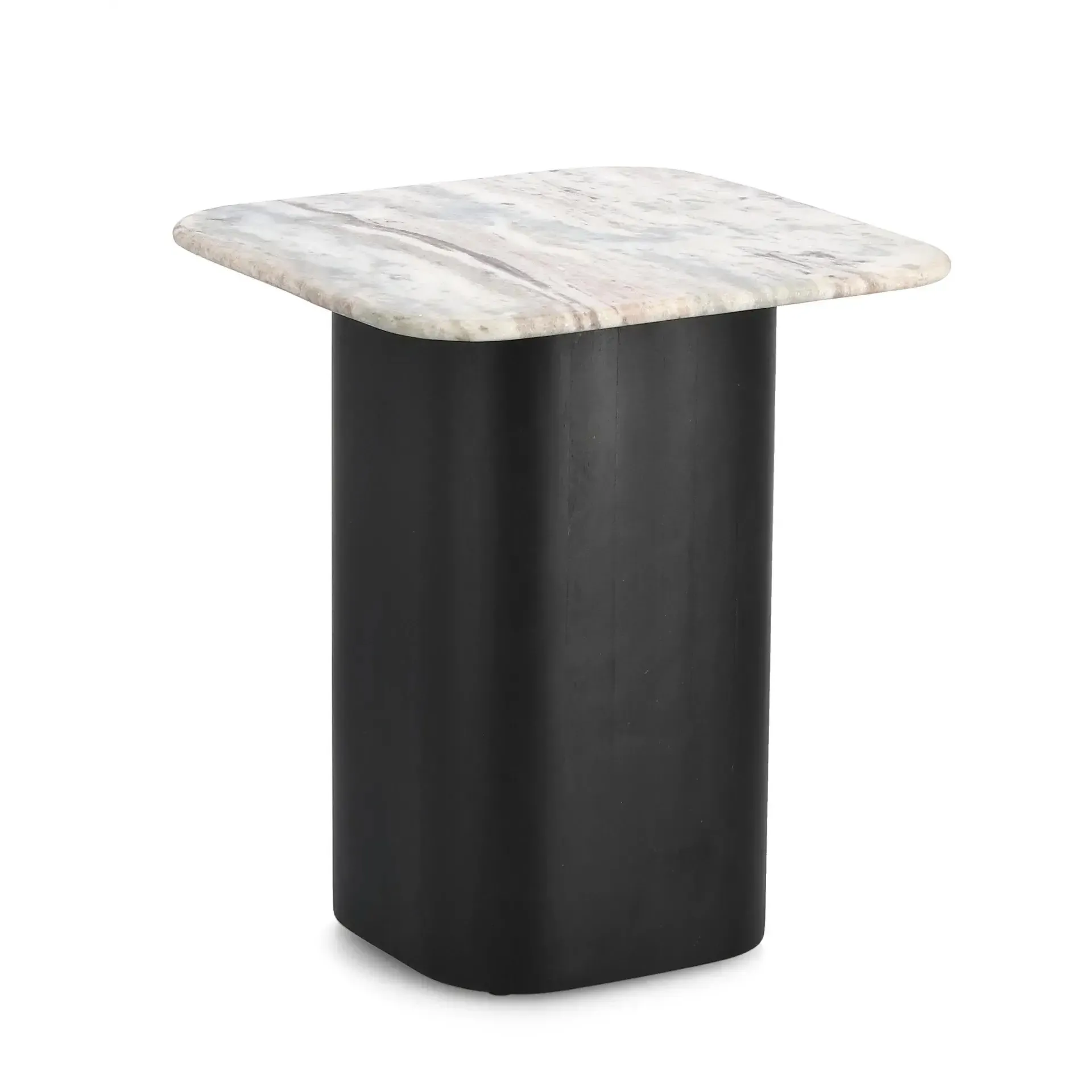 Stolik kawowy LEANDER Bizzotto biały marmurowy 40x40x47